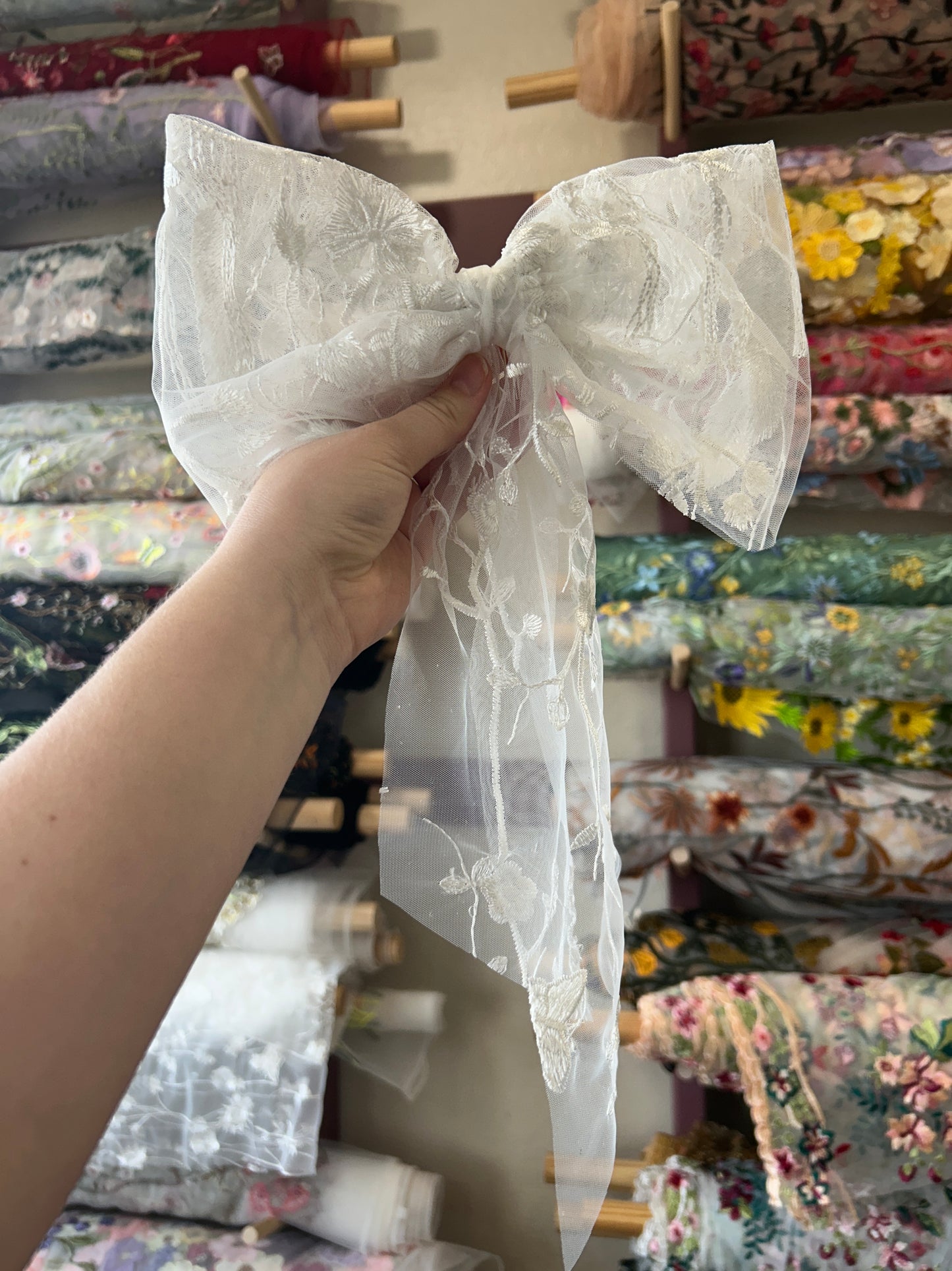 Ivory Wildflower | Floral Hair Bow