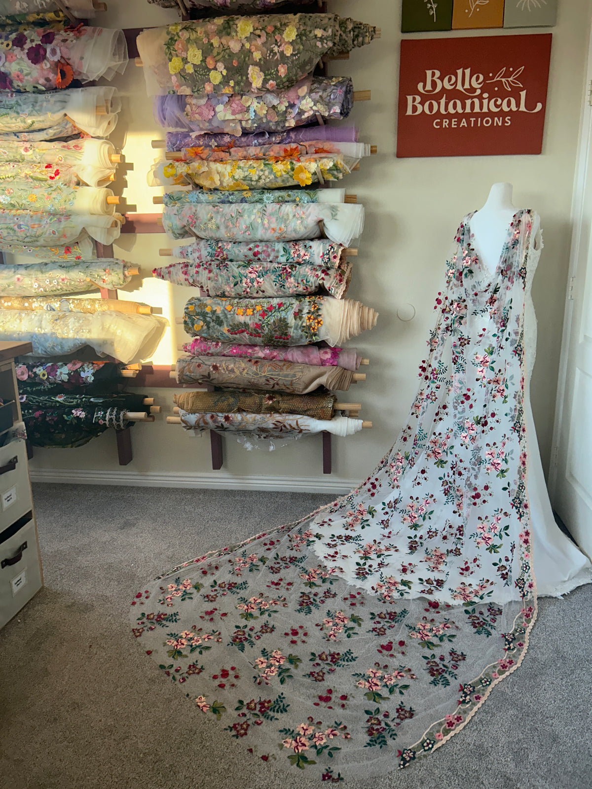 Jewel Cape | Floral Wedding Veil