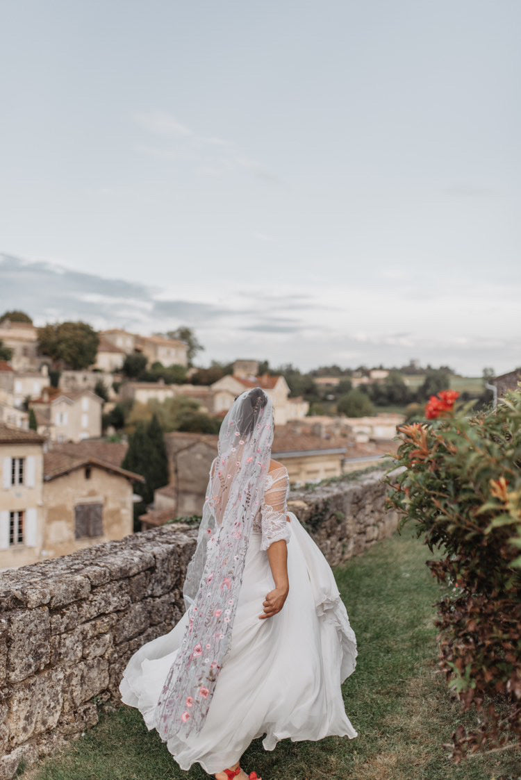 Pink Wildflower | Floral Wedding Veil