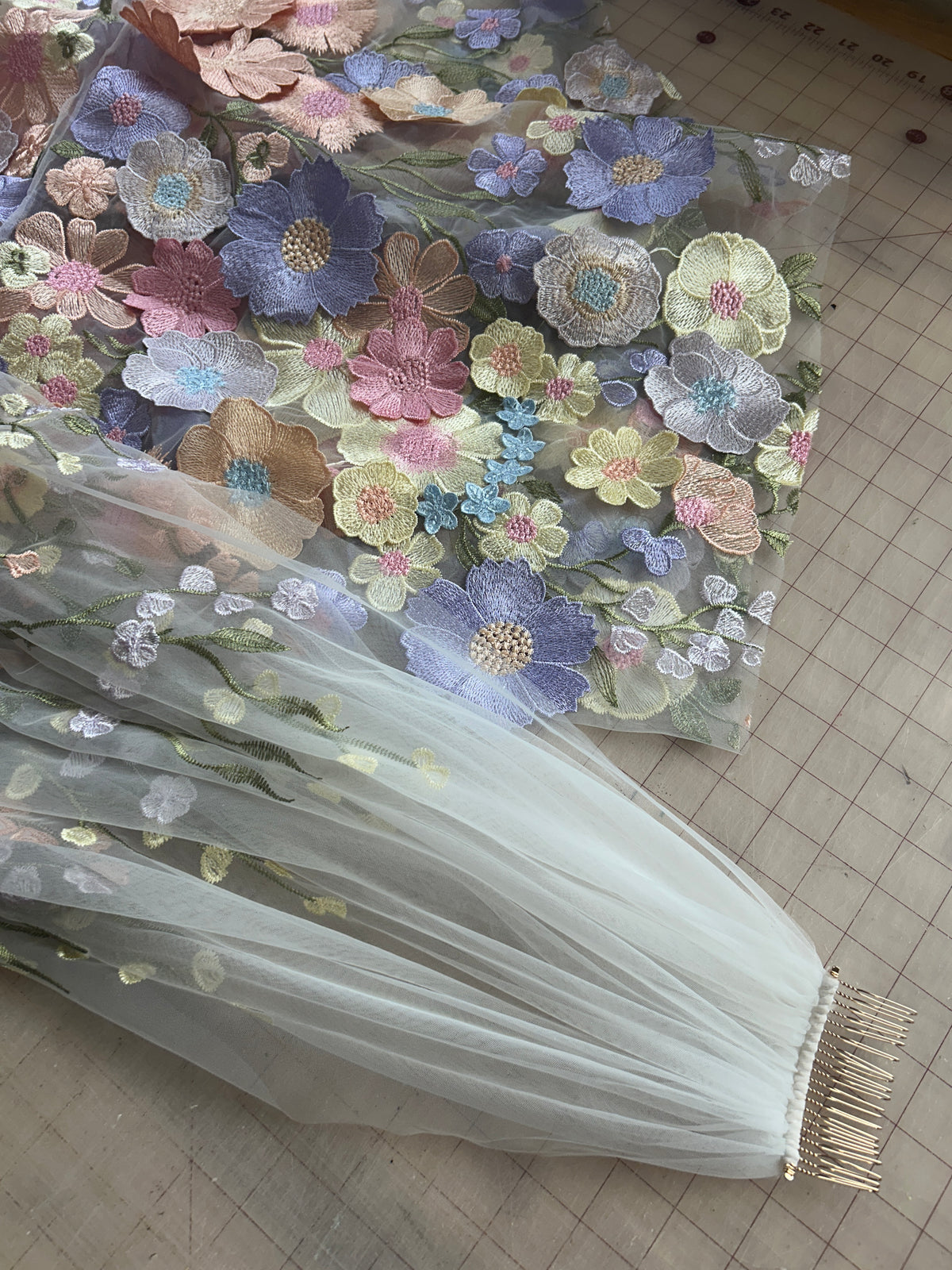 Lavender Haze | Floral Wedding Veil