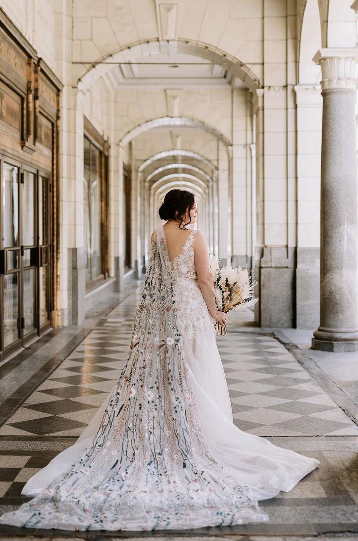 Green Wildflower | Floral Wedding Veil