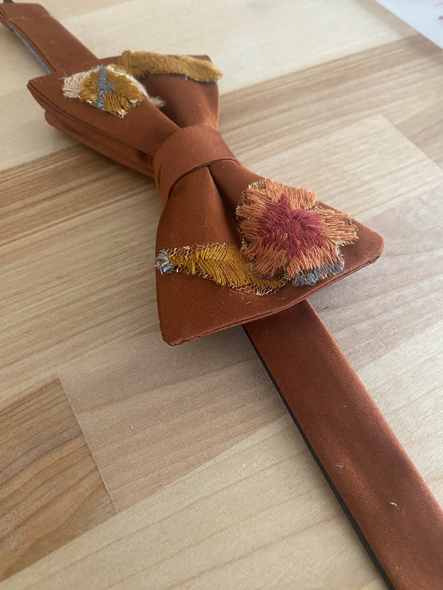 Autumn Leaves Falling Bow Tie