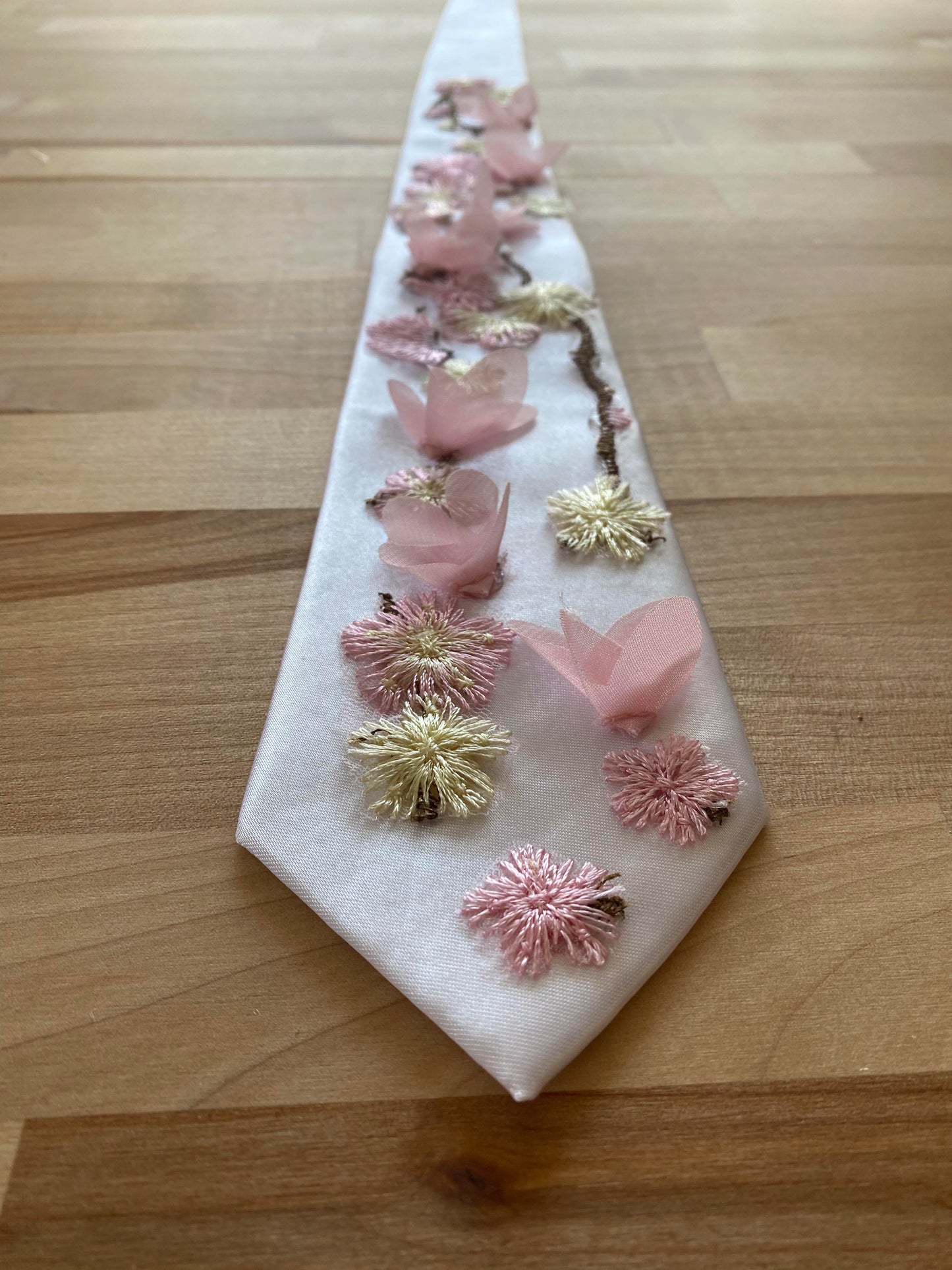 Pink Cherry Blossom Tie