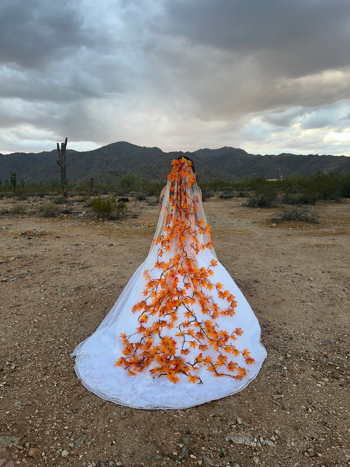 Autumn Foliage | Maple Leaves Wedding Veil