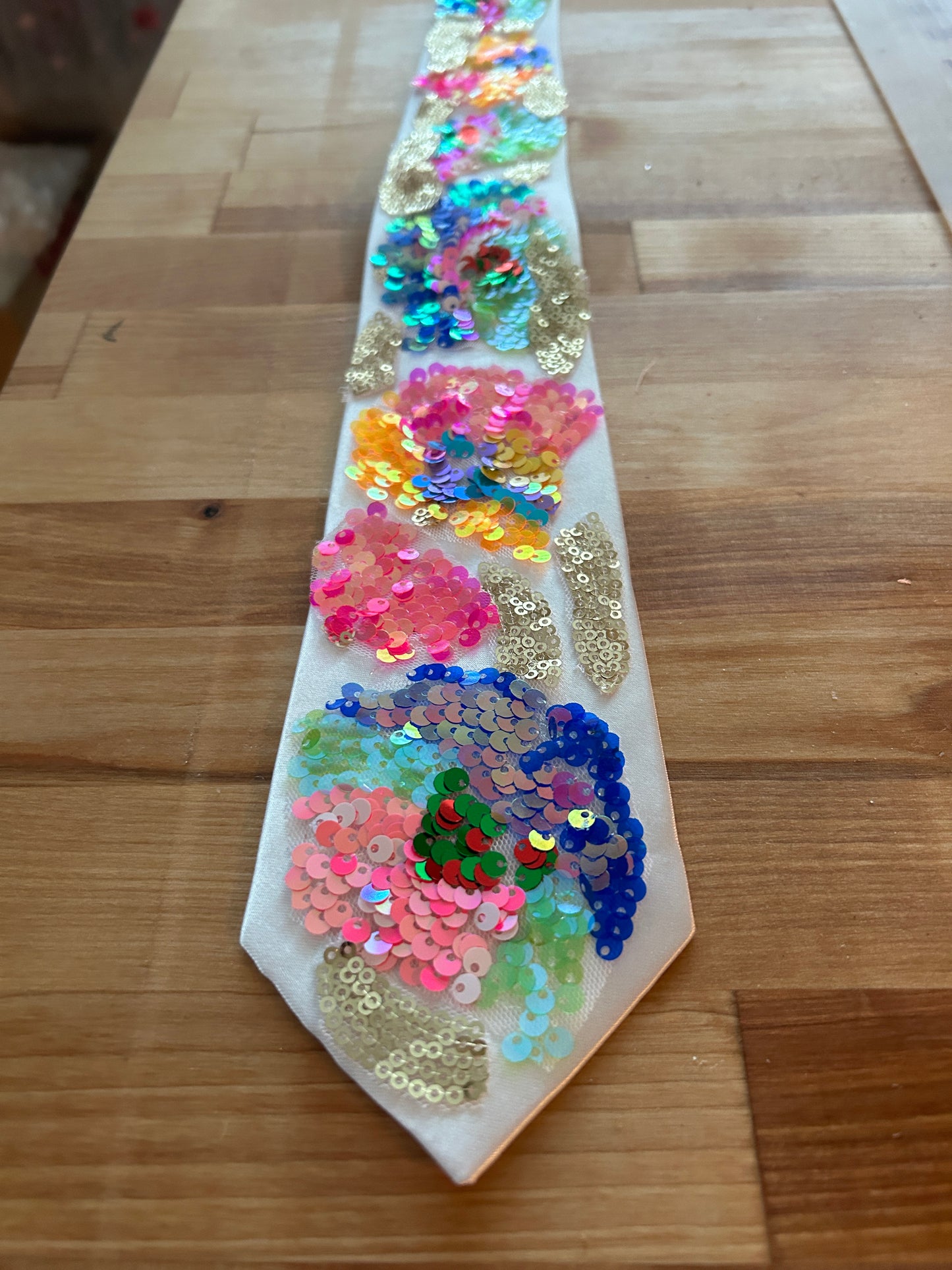 Sparkling Daylight | Floral Sequin Tie