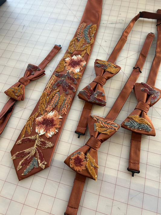 Autumn Leaves Falling | Floral  Bow Ties
