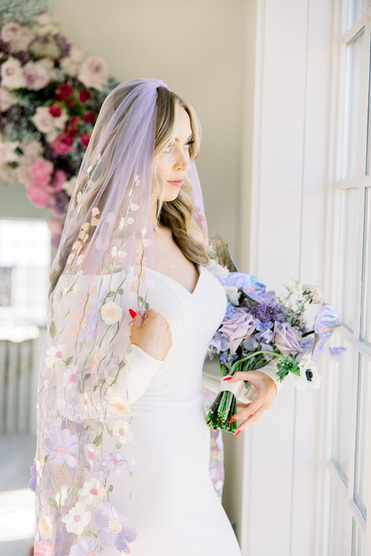 Lavender Haze | Floral Wedding Veil