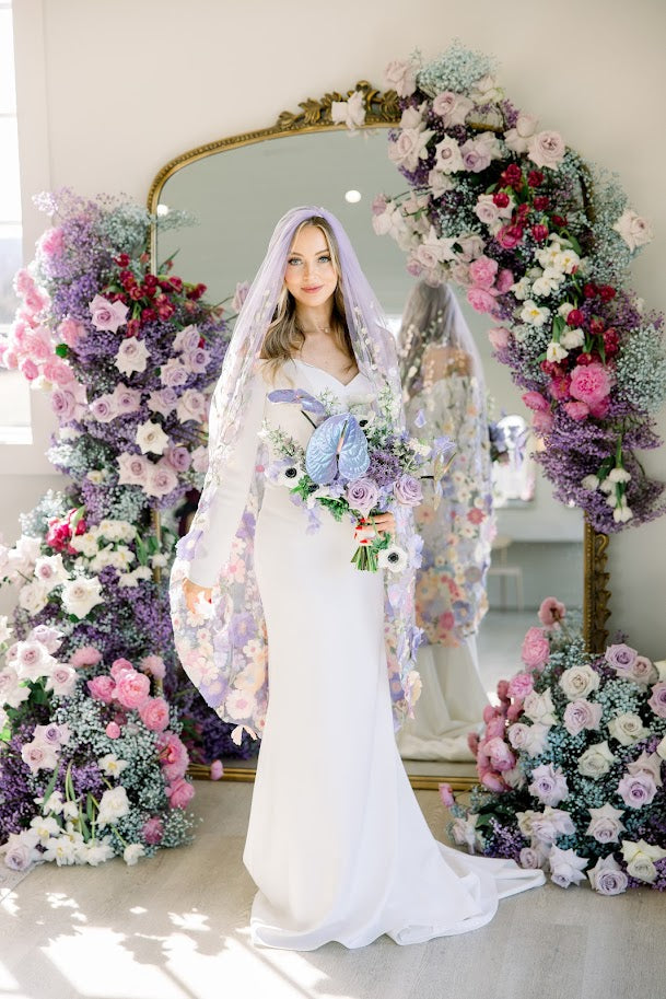 Lavender Haze | Floral Wedding Veil
