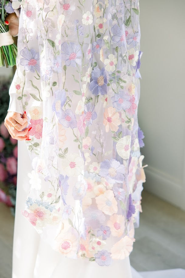 Lavender Haze | Floral Wedding Veil