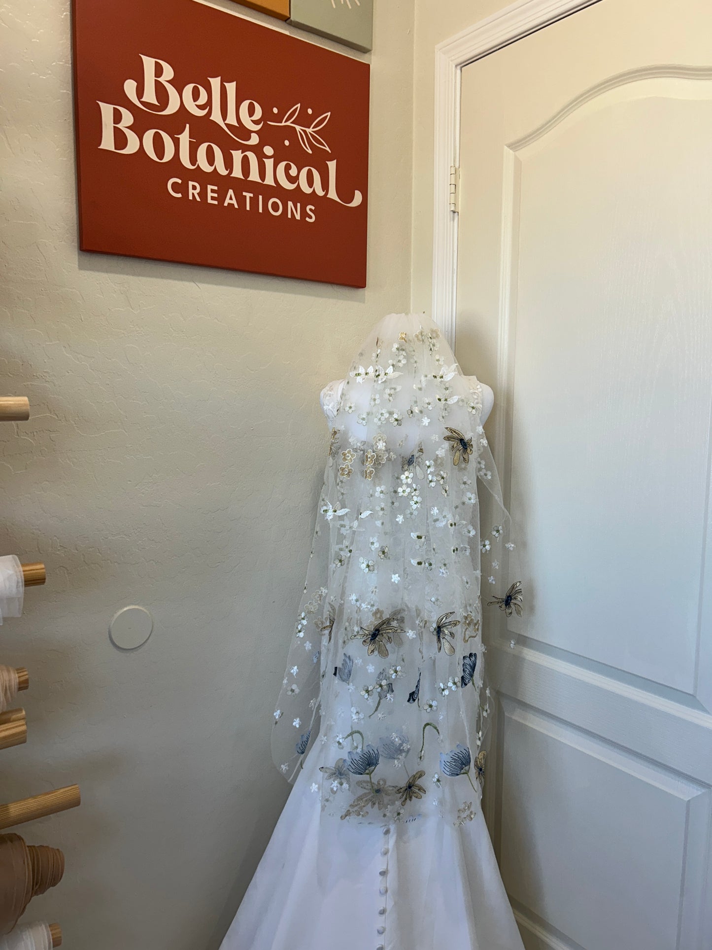 Blue Winter | Floral Wedding Veil