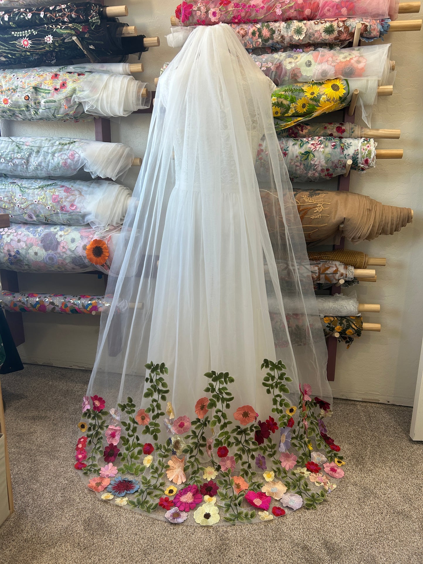 Garden Blooms | Floral Wedding Veil