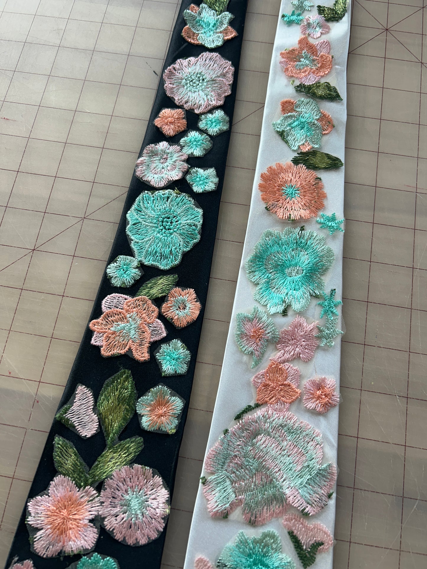 Turquoise Peachy Rose | Floral Tie