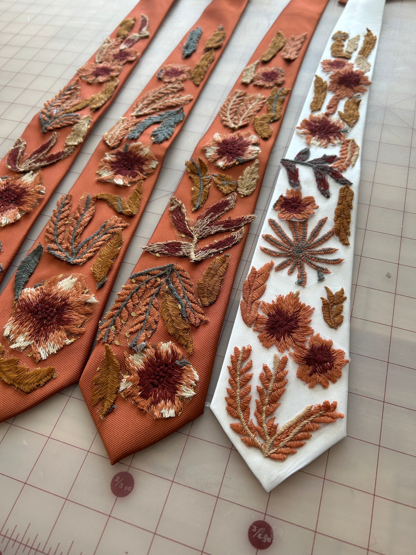 Autumn Leaves Falling Tie