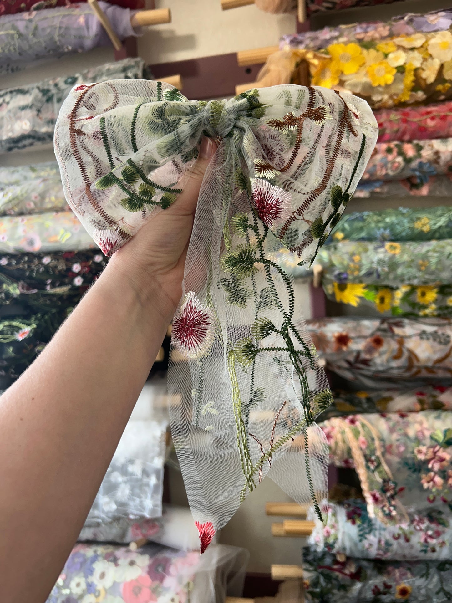 Muted Wildflower | Floral Hair Bow