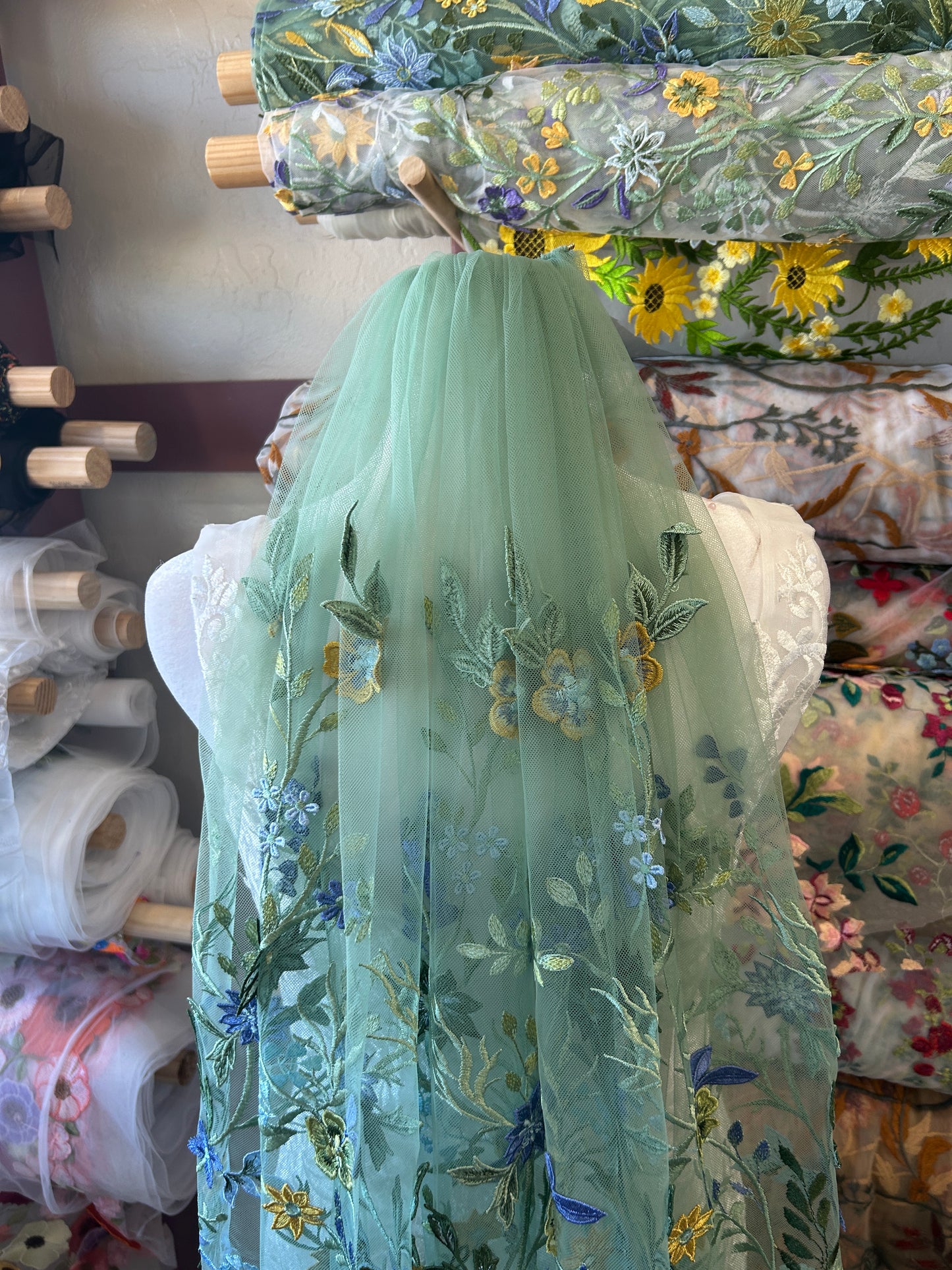 Green Starry Night (Waltz 54") | Final Sale, Ready to Ship