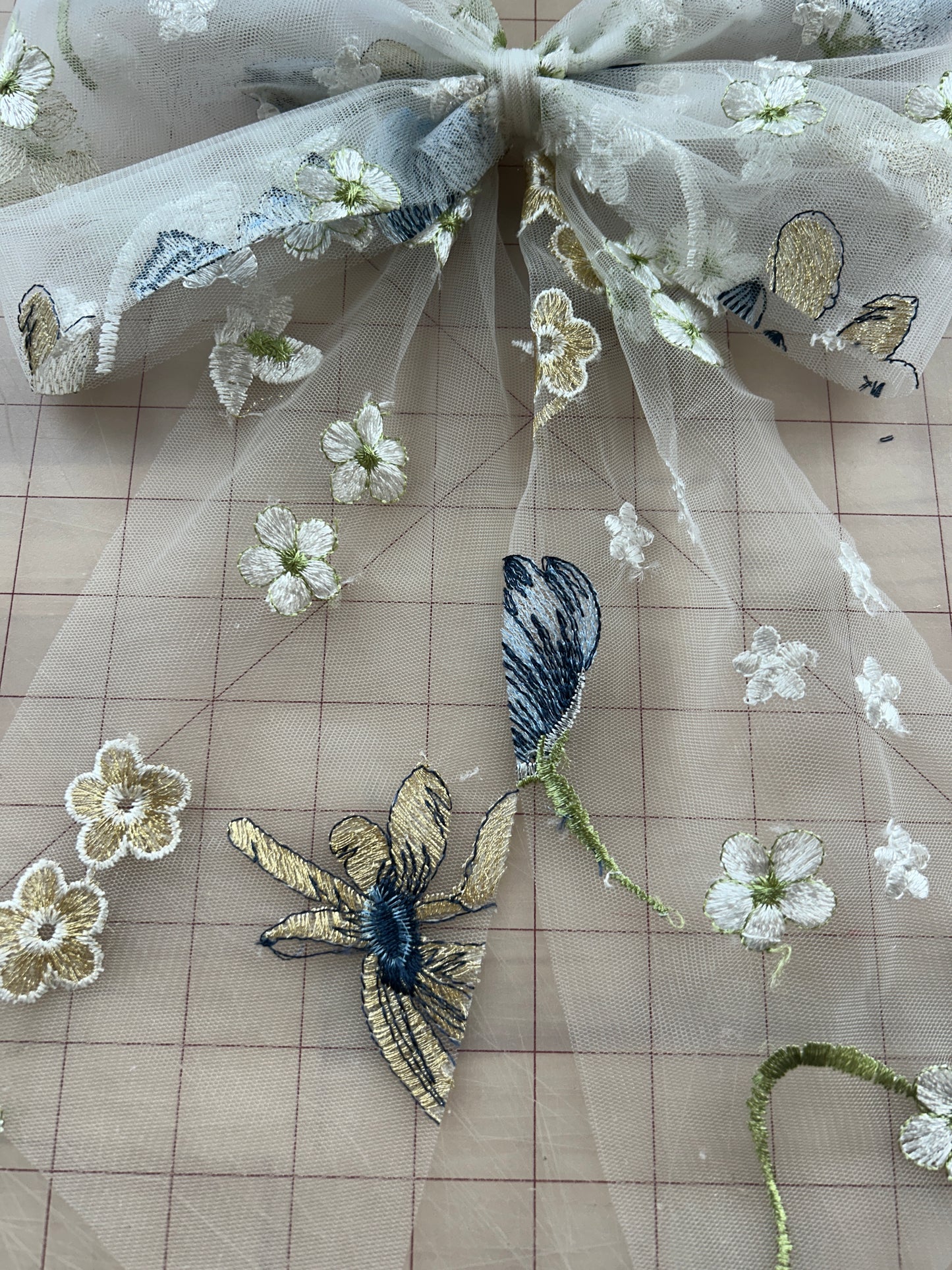 Blue Winter | Floral Hair Bow