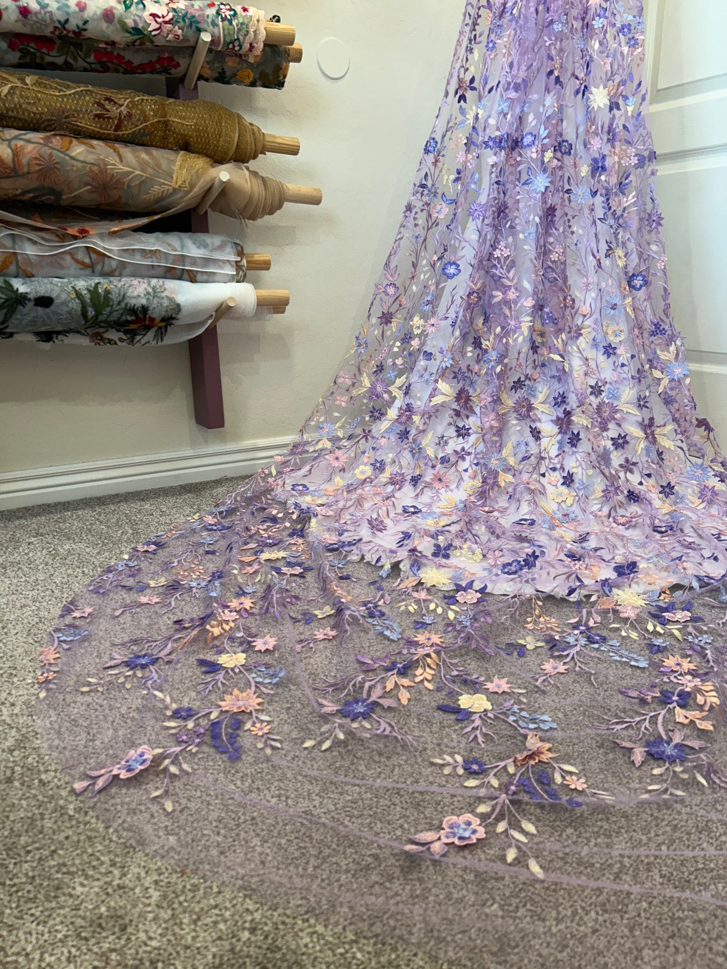 Purple Starry Night | Floral Wedding Veil