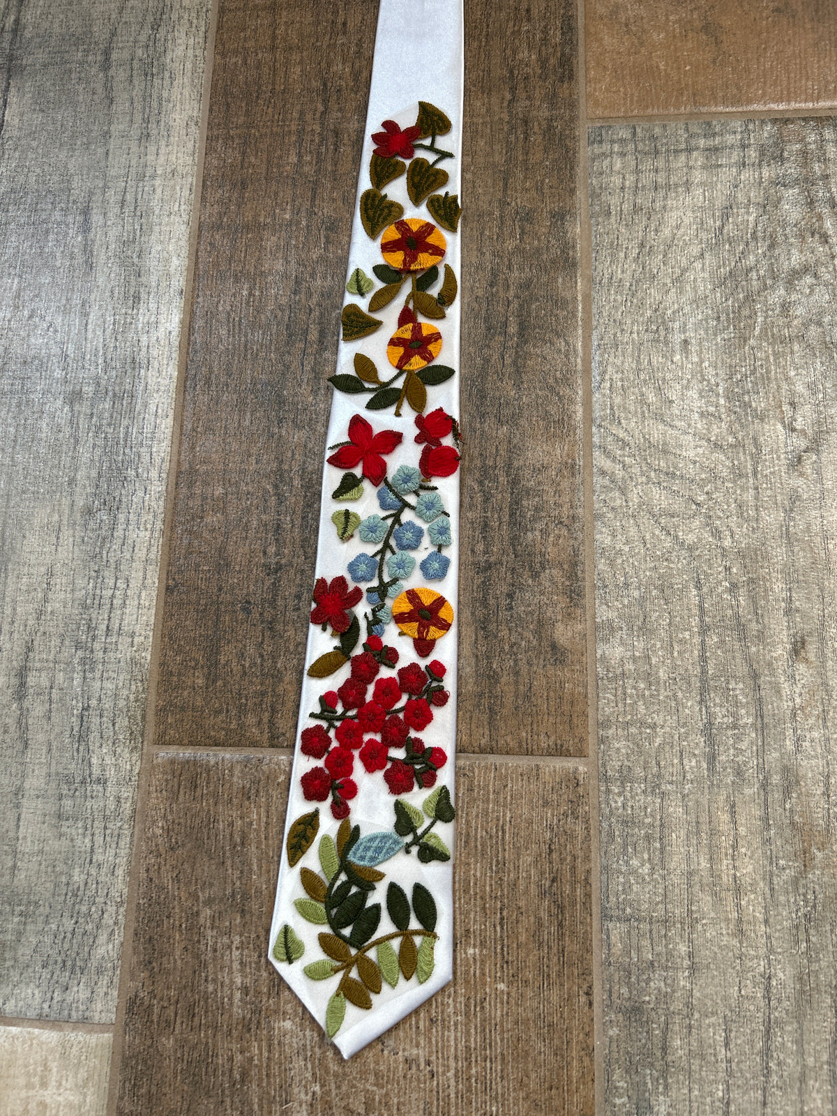 Earth Tones | Floral Embroidery Ties