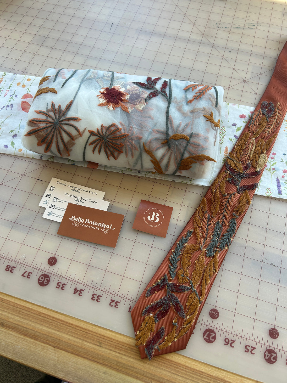 Autumn Leaves Falling | Autumn Colors | Floral Embroidery Ties