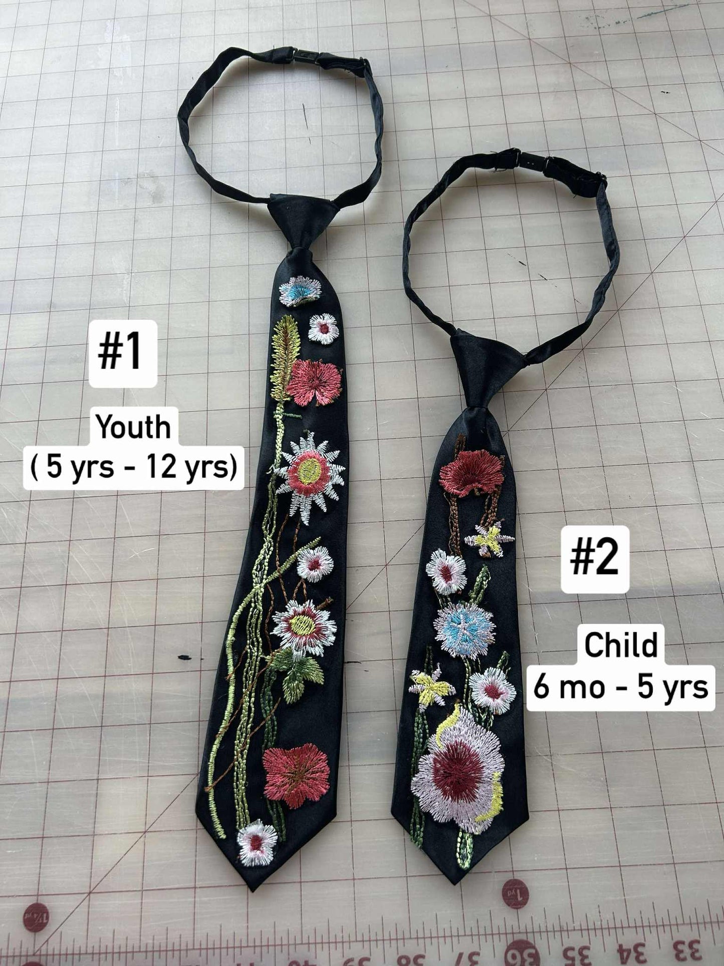 Wildflower Youth Ties (Final Sale - Ready to Ship)