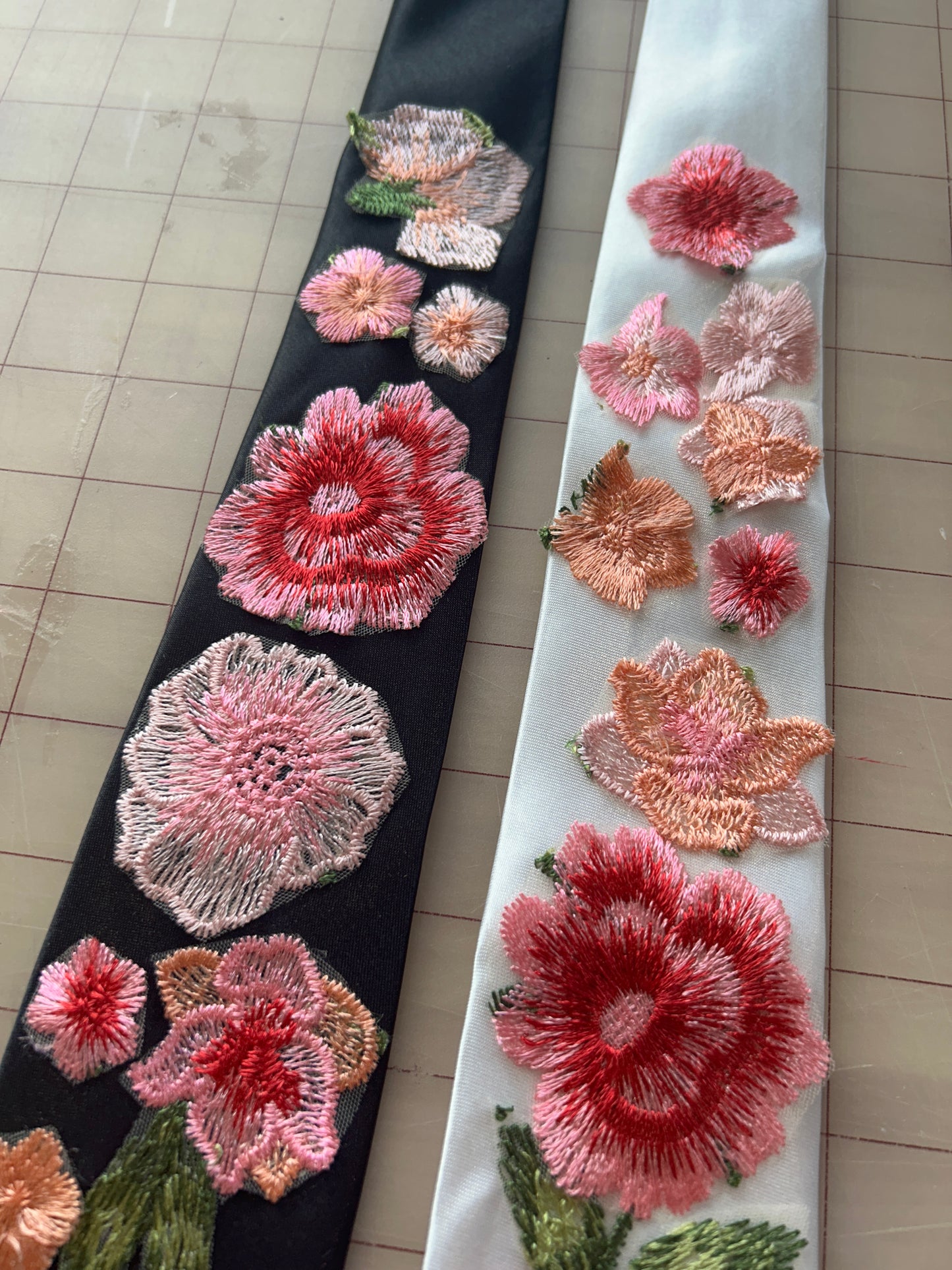 Pink Peachy Rose | Floral Tie