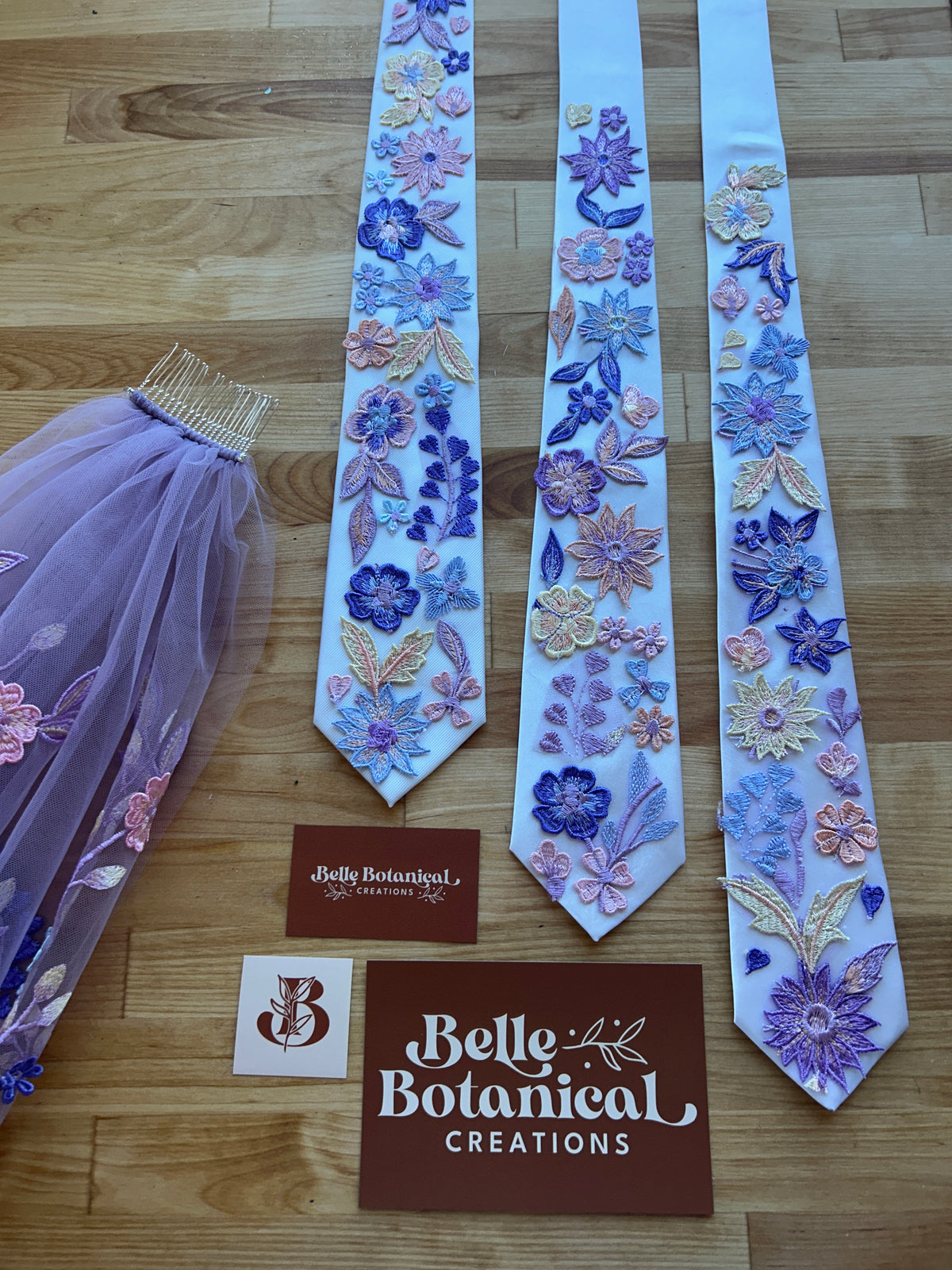 Purple Starry Night | Floral Tie