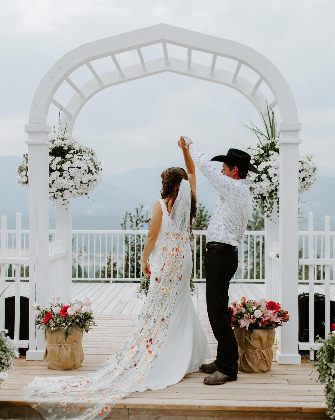 Orange Wildflower | Floral Wedding Veil