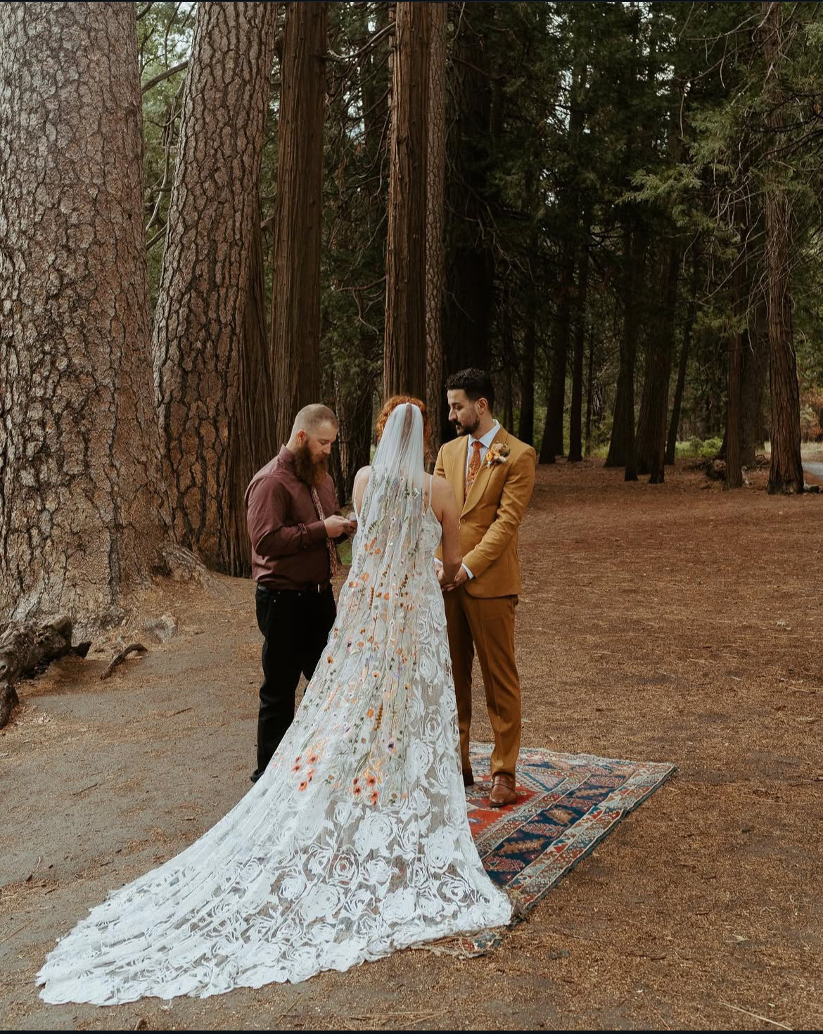 Orange Wildflower | Floral Wedding Veil