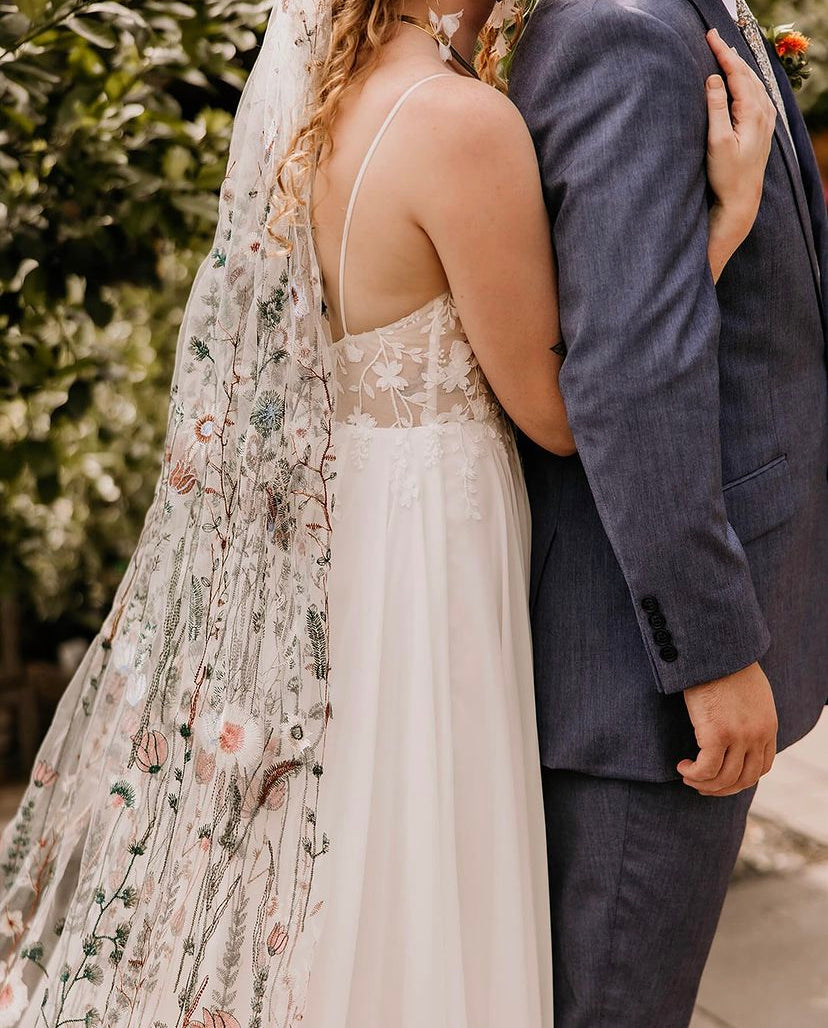 Green Wildflower | Floral Wedding Veil