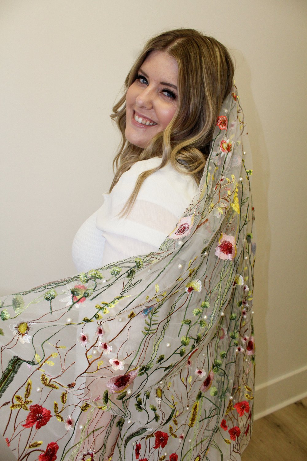 Wildflower Pearls (multiple colors) | Floral Wedding Veil