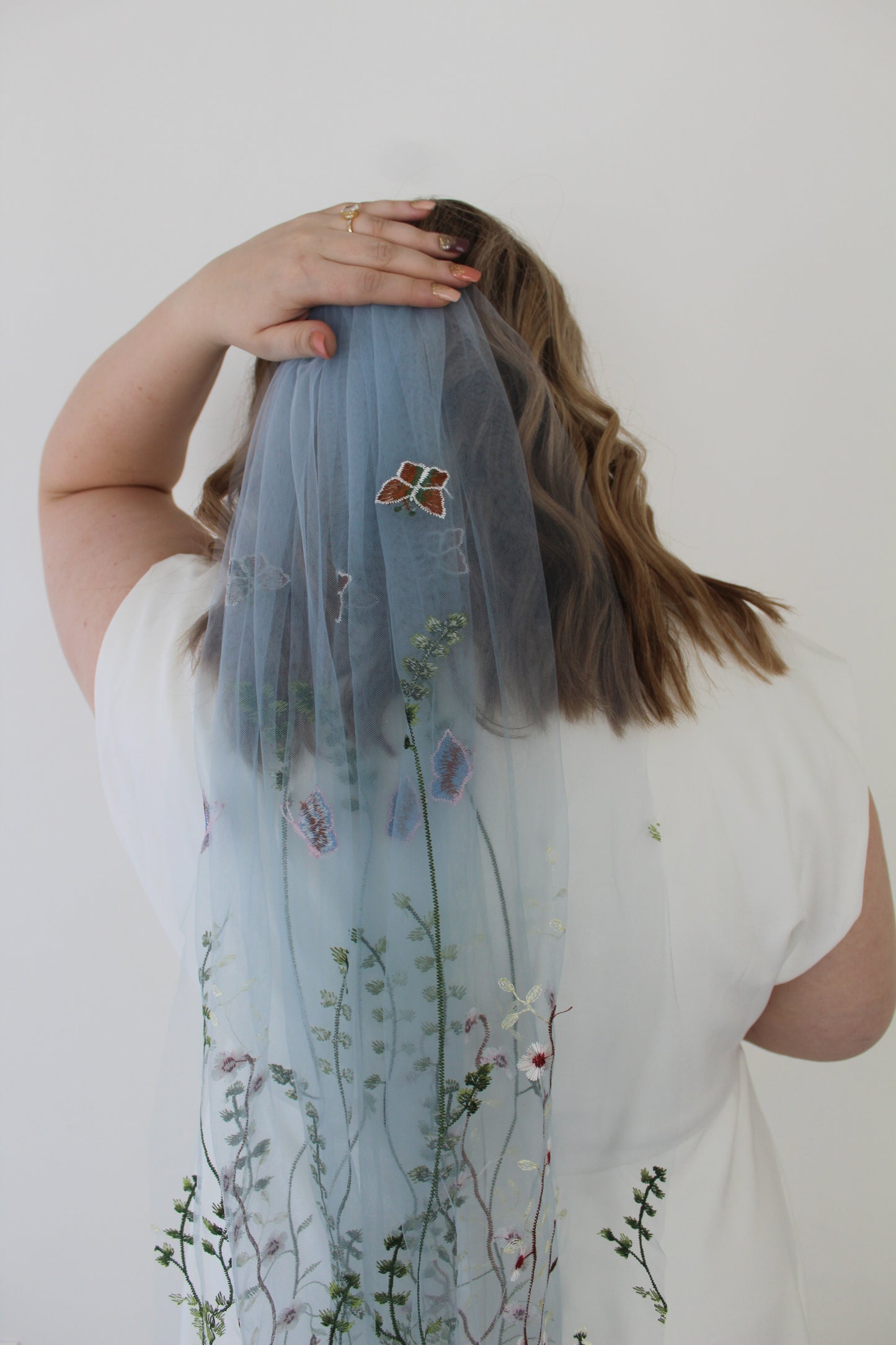 Light Blue Wildflower (limited edition) | Floral Wedding Veil