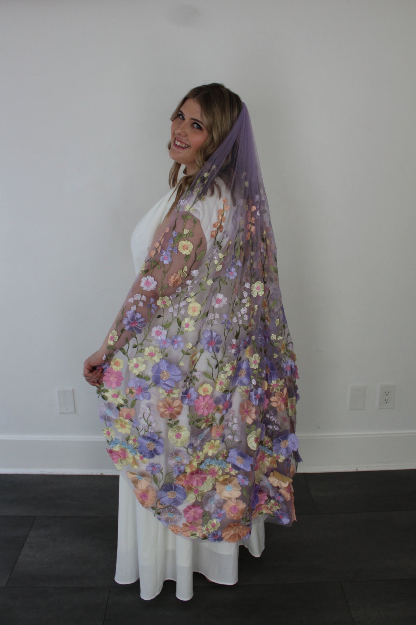 Lavender Haze | Floral Wedding Veil