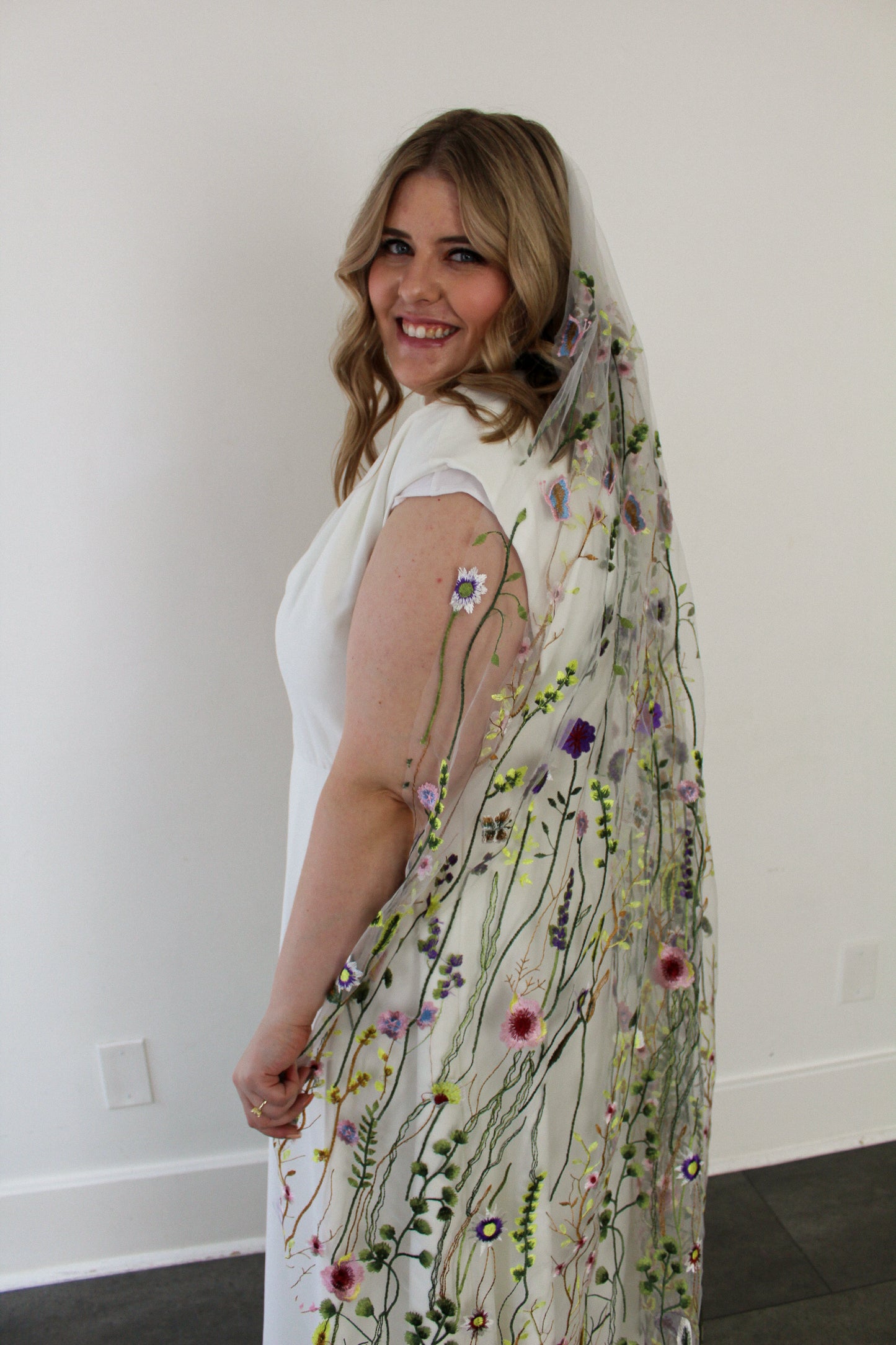 Purple Wildflower | Floral Wedding Veil