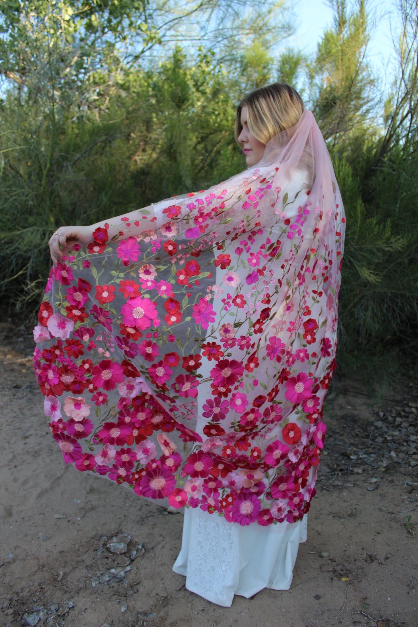 Flamingo Pink Veil