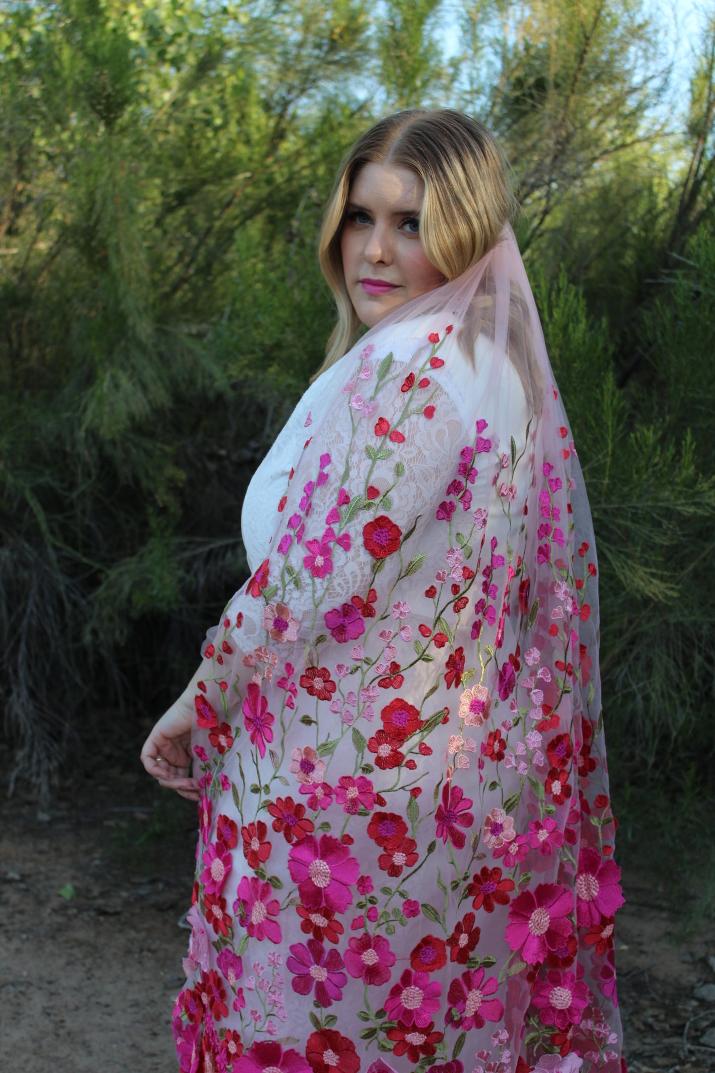 Flamingo Pink Veil