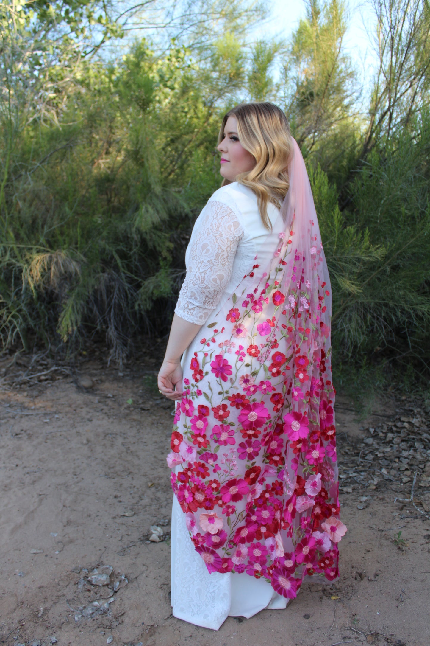 Flamingo Pink Veil