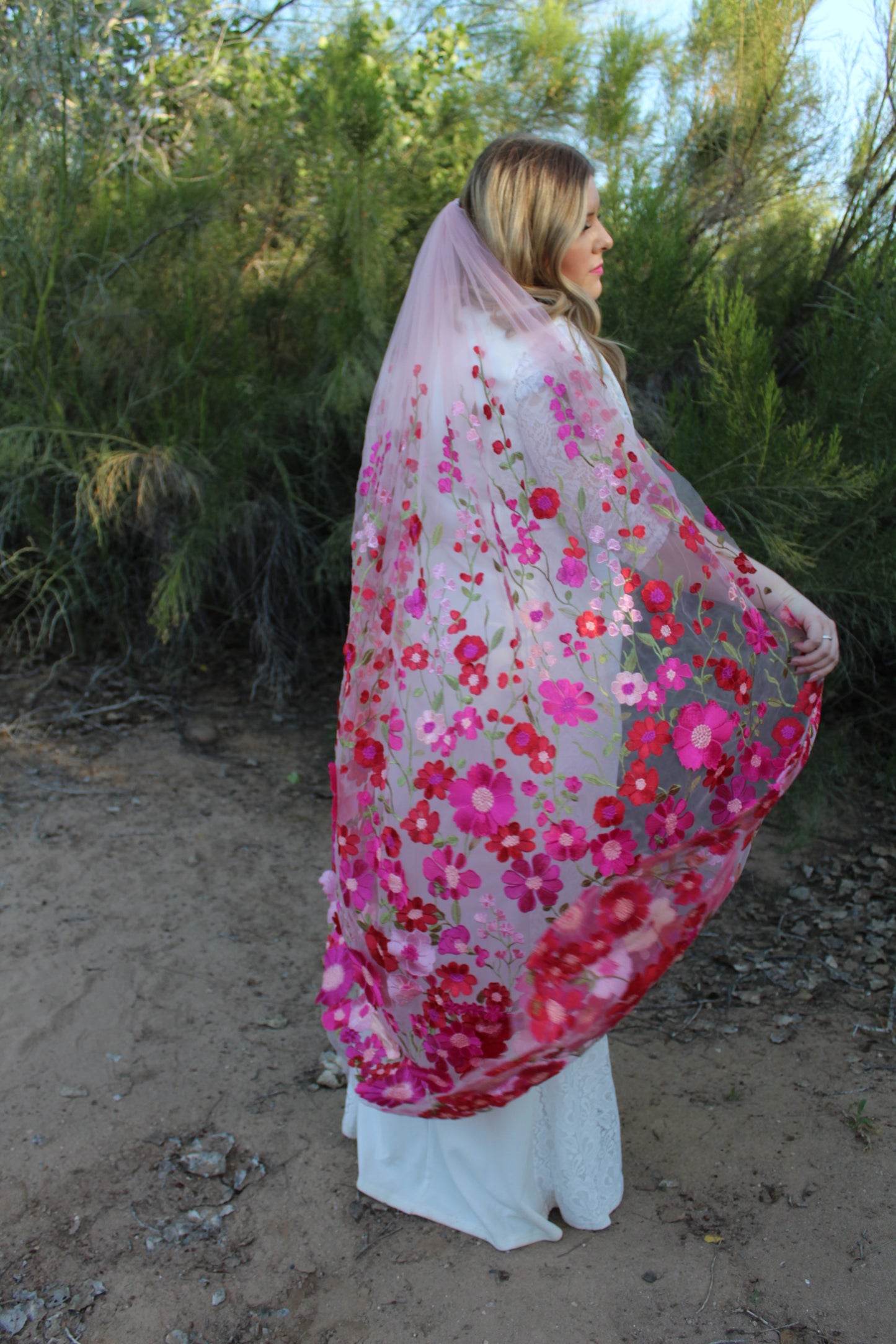 Flamingo Pink Veil