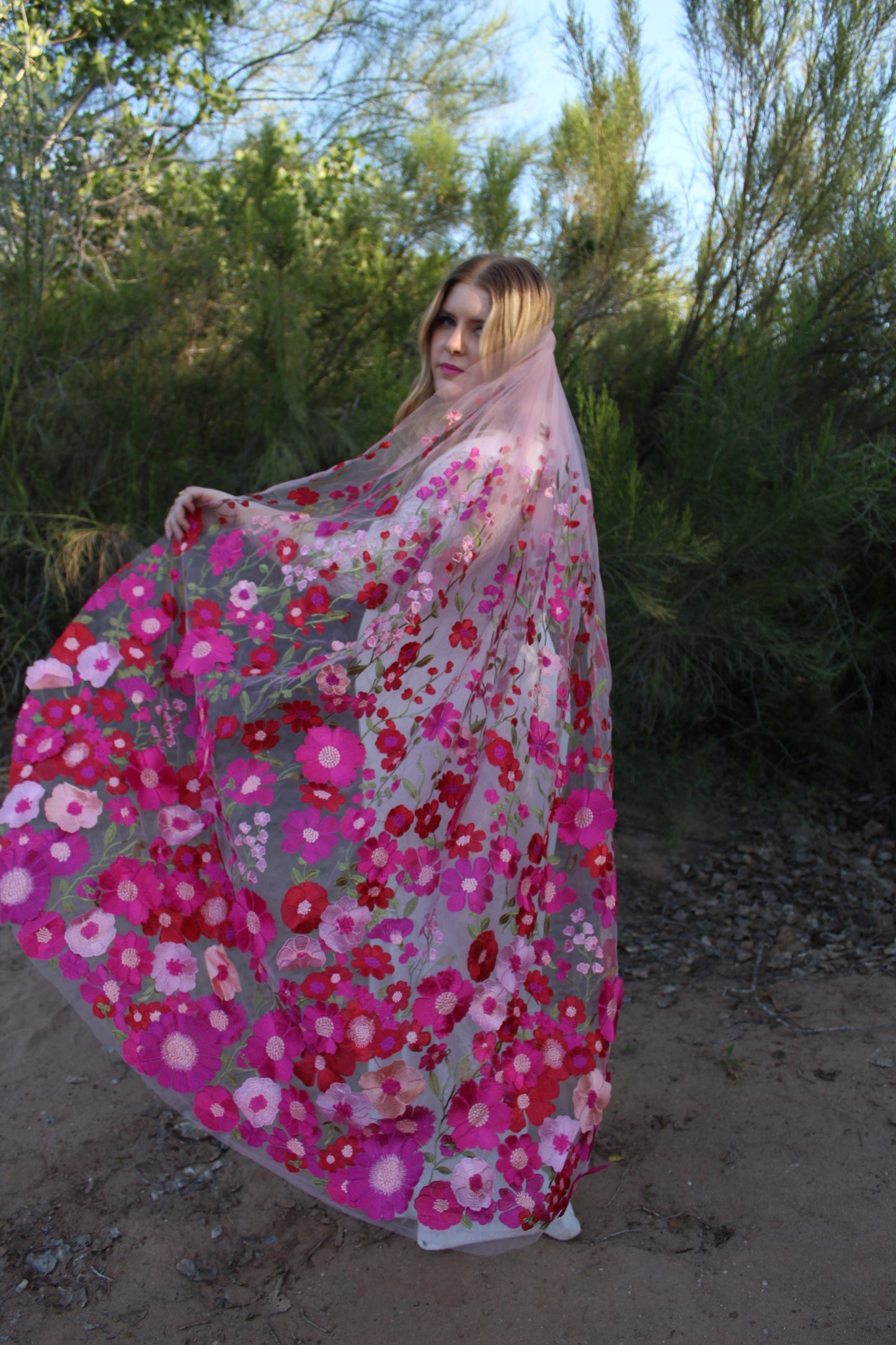 Flamingo Pink Veil