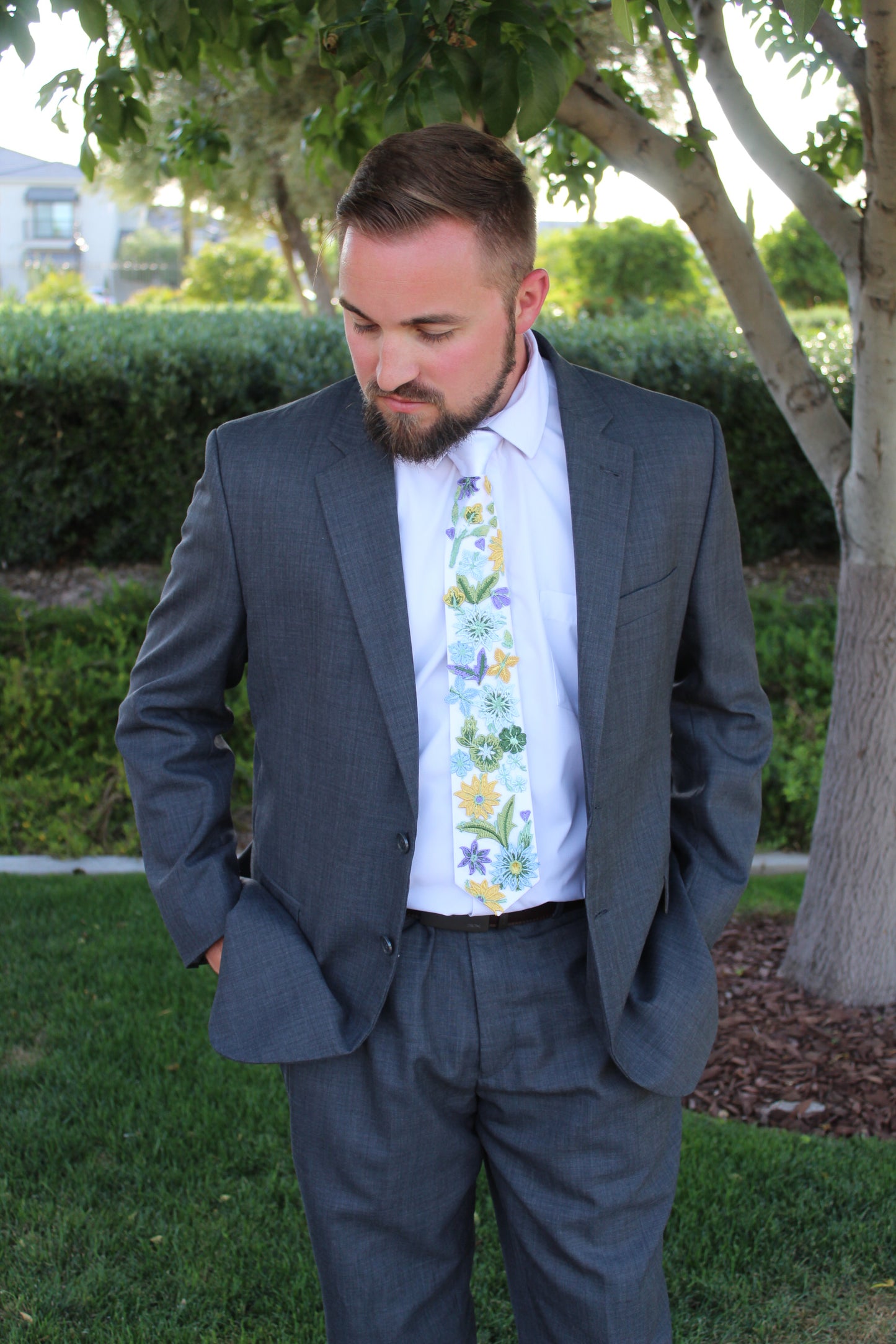 Starry Night | Floral Tie