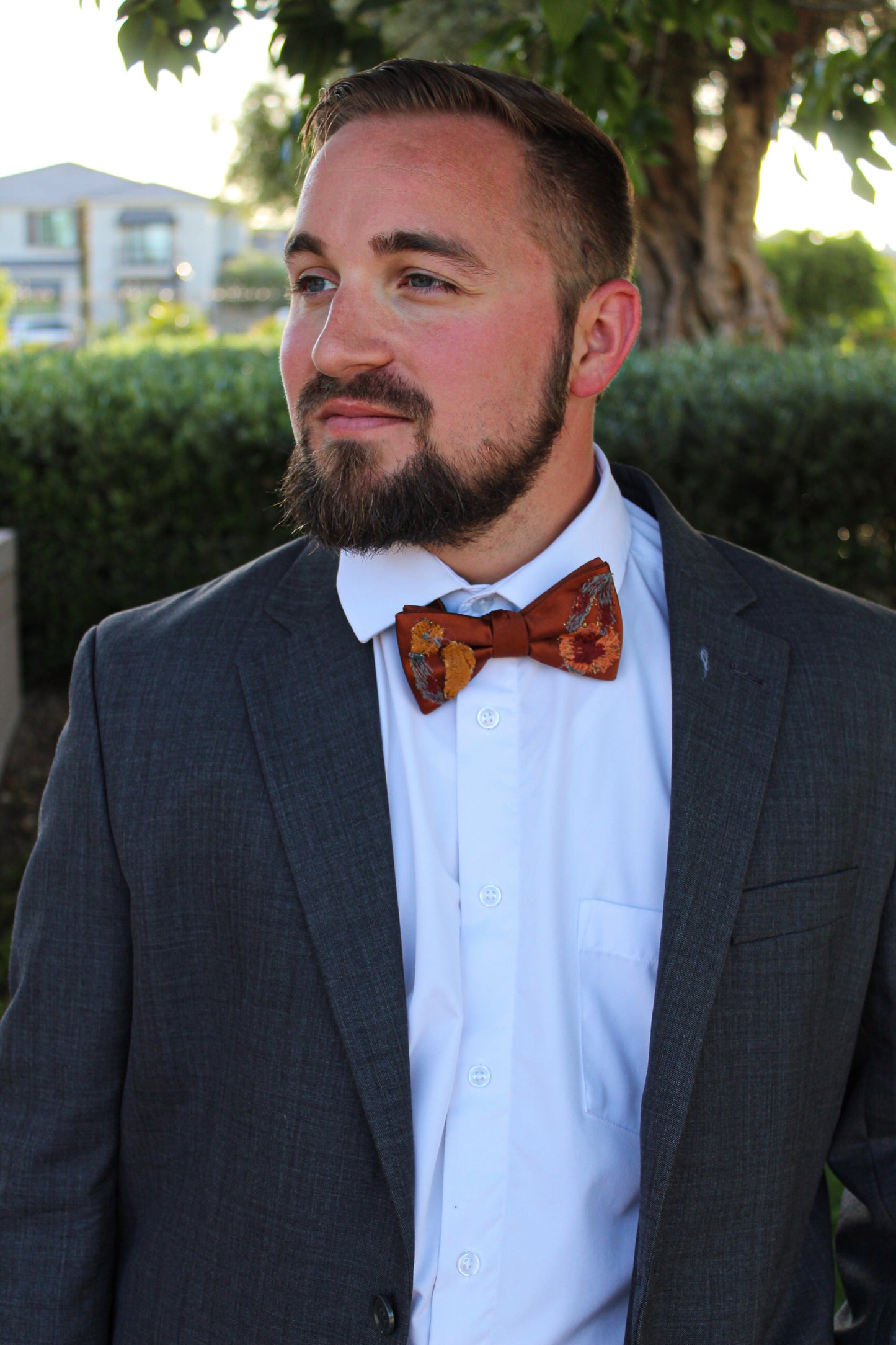 Autumn Leaves Falling Bow Tie