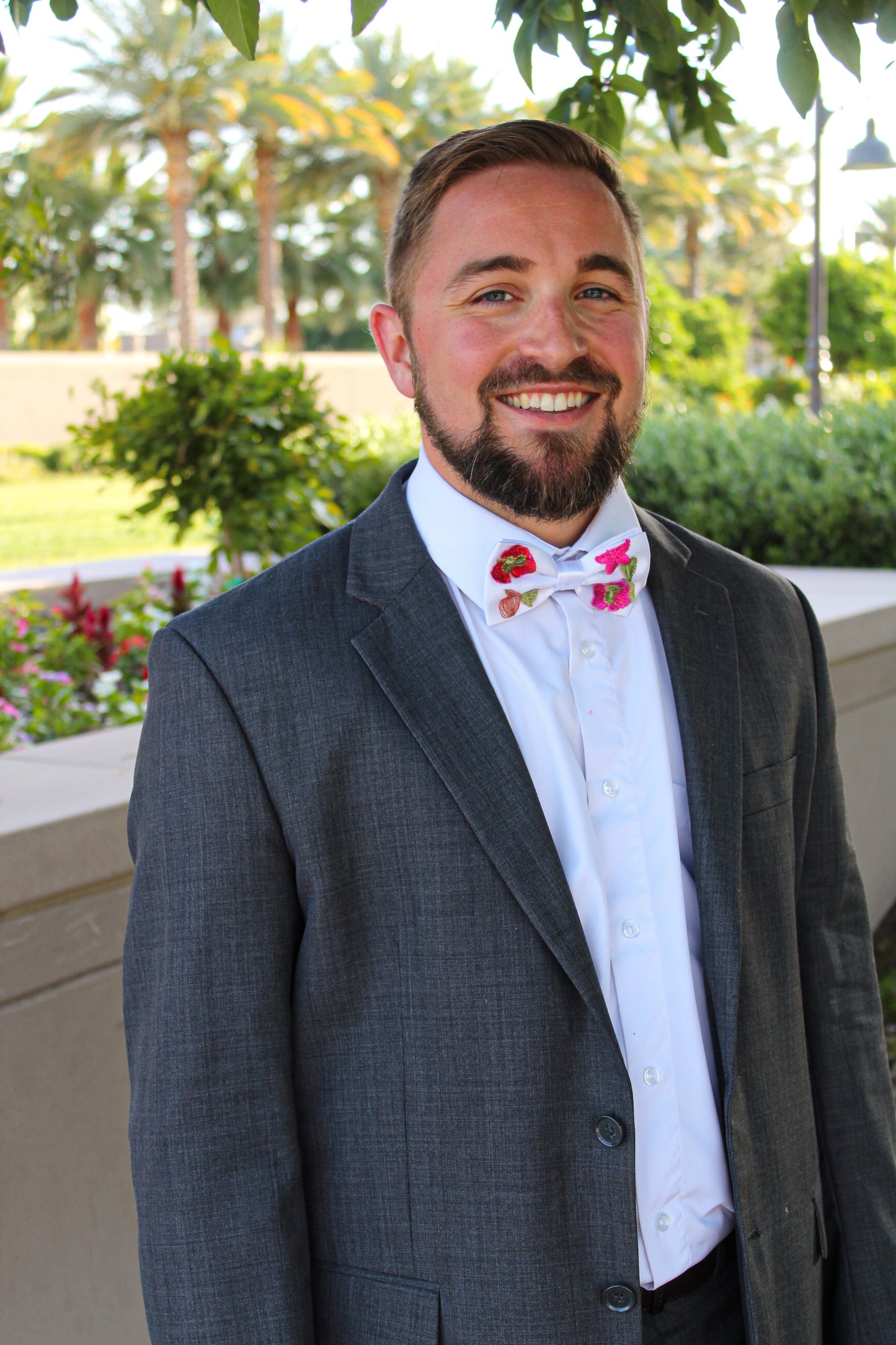 Flamingo Pink Bow Tie