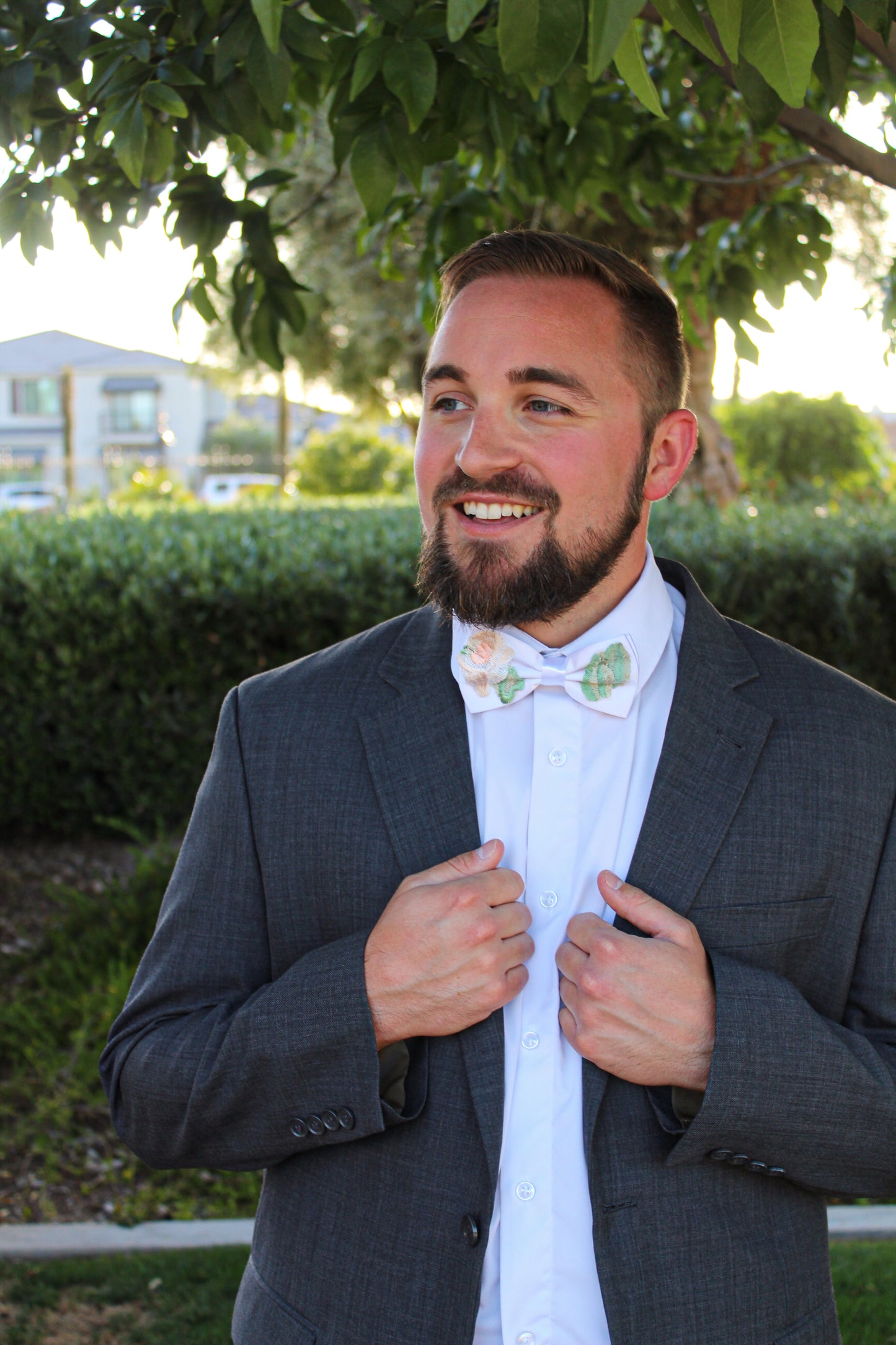 Vintage Rose Bow Tie