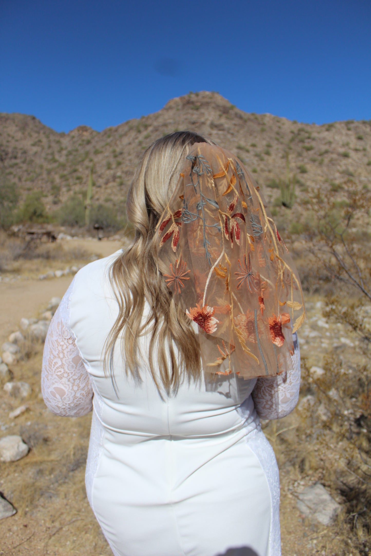 Full Floral "Autumn Leaves Falling" Veil (Ready To Ship)