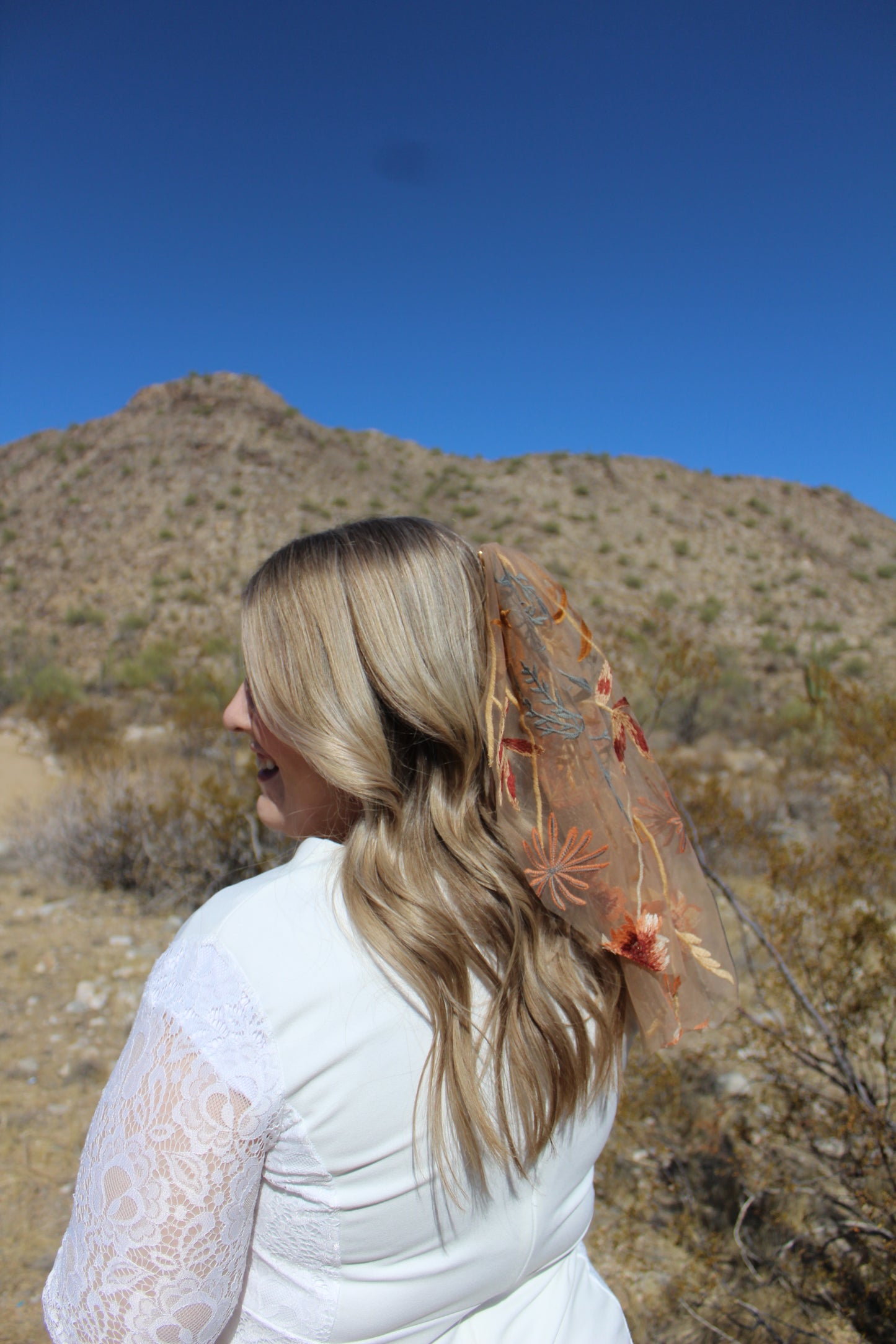 Full Floral "Autumn Leaves Falling" Veil (Ready To Ship)