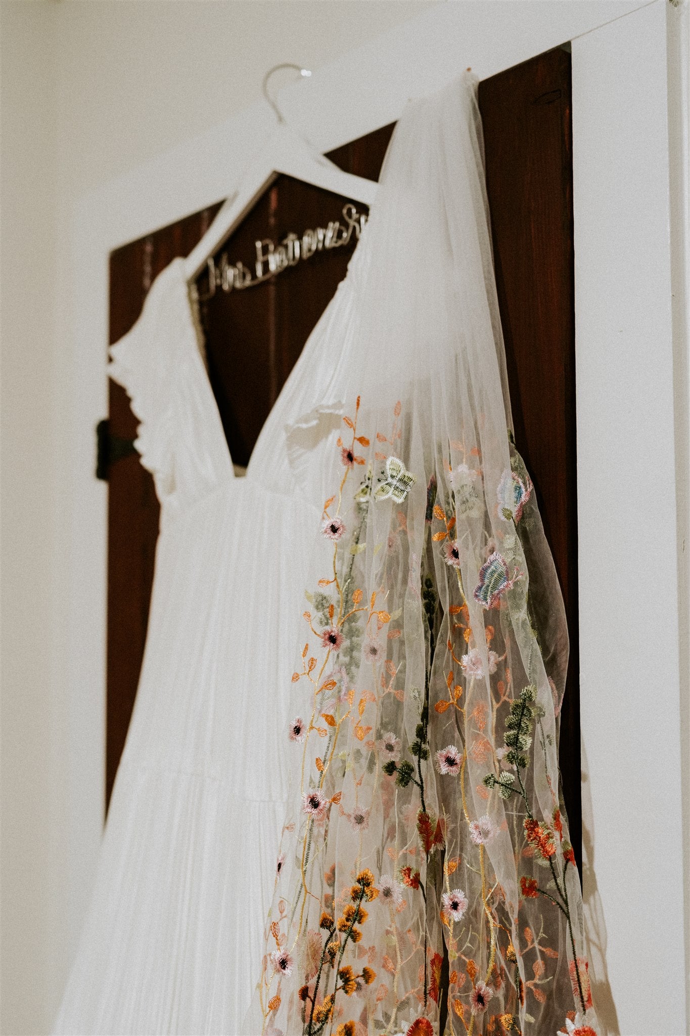 Orange Wildflower | Floral Wedding Veil