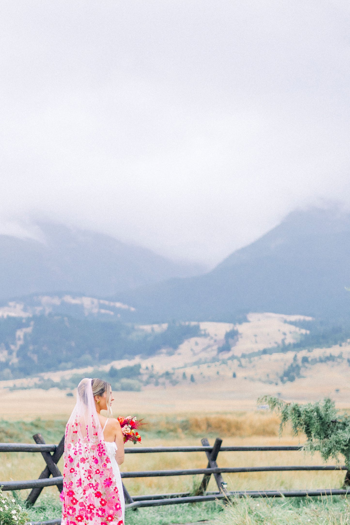 Flamingo Pink Veil