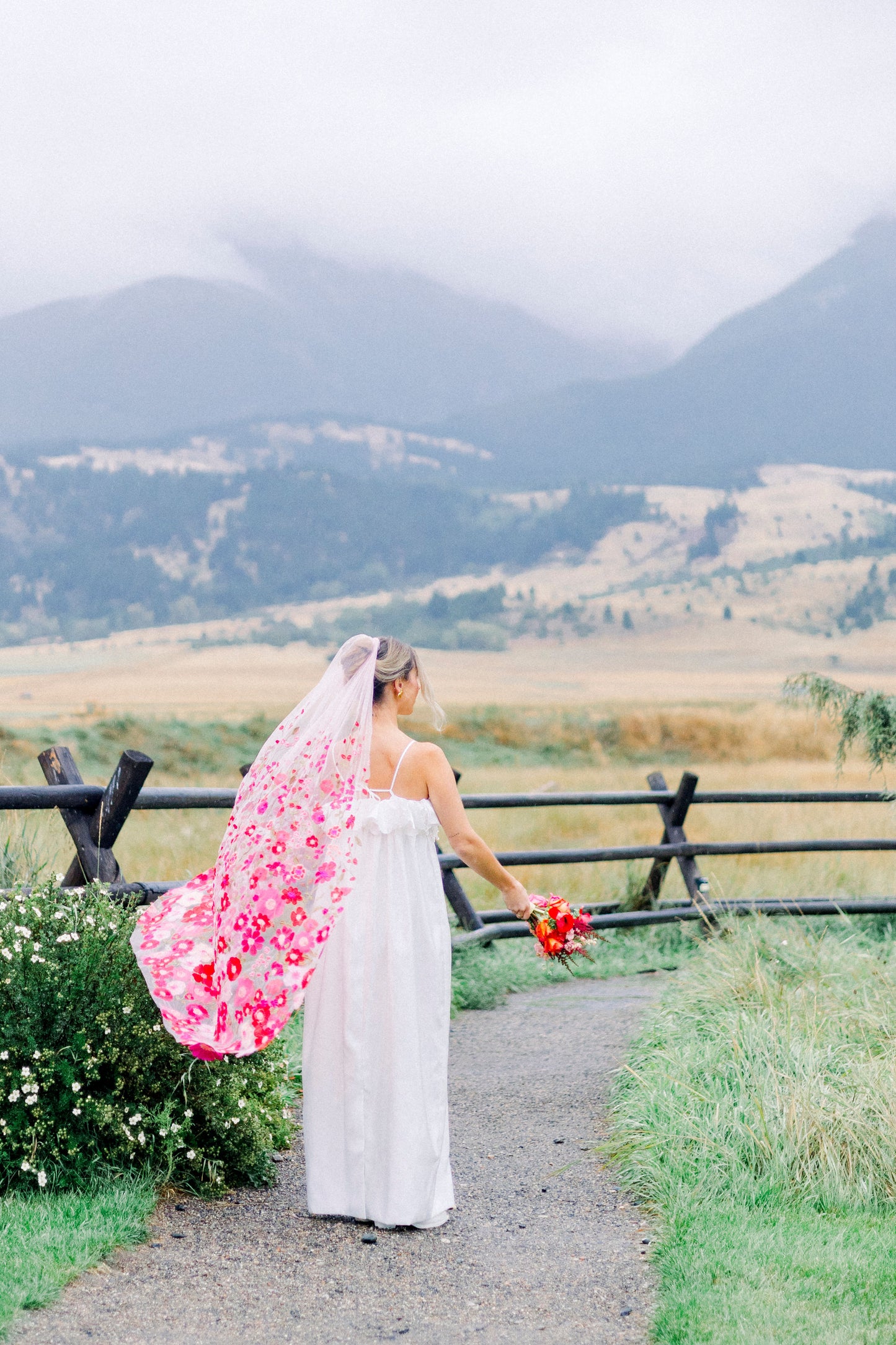 Flamingo Pink Veil