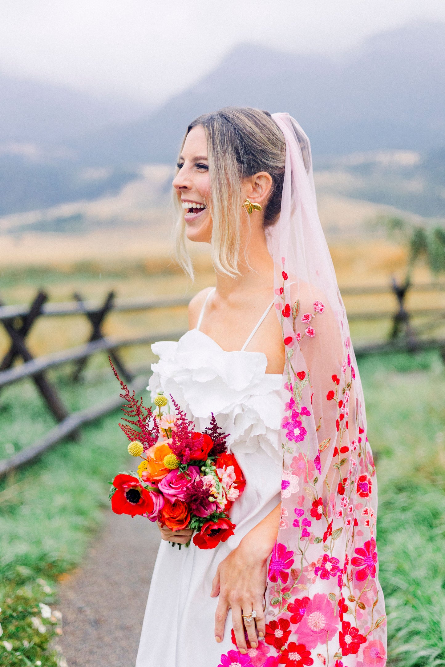 Flamingo Pink Veil
