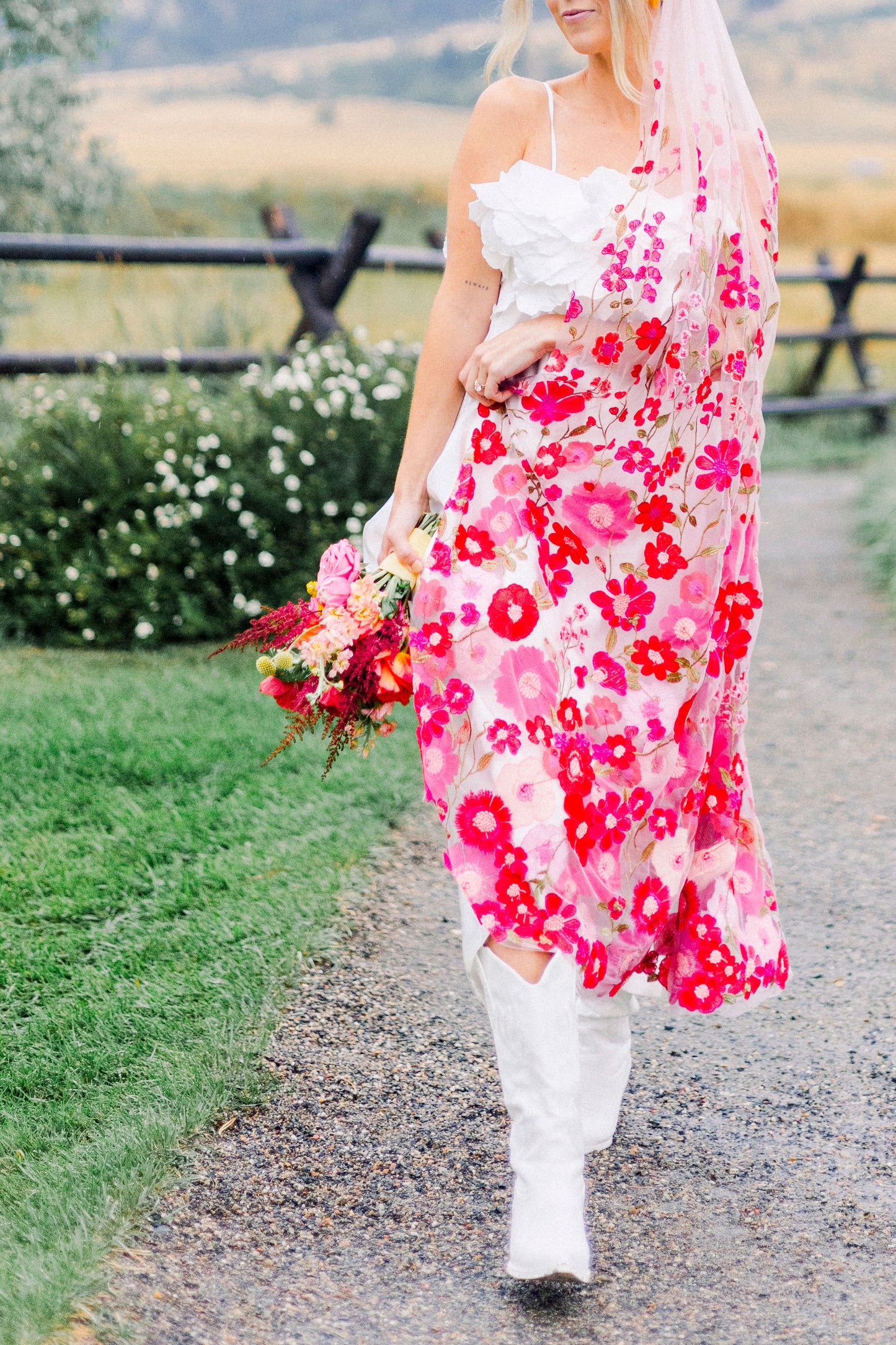 Flamingo Pink Veil