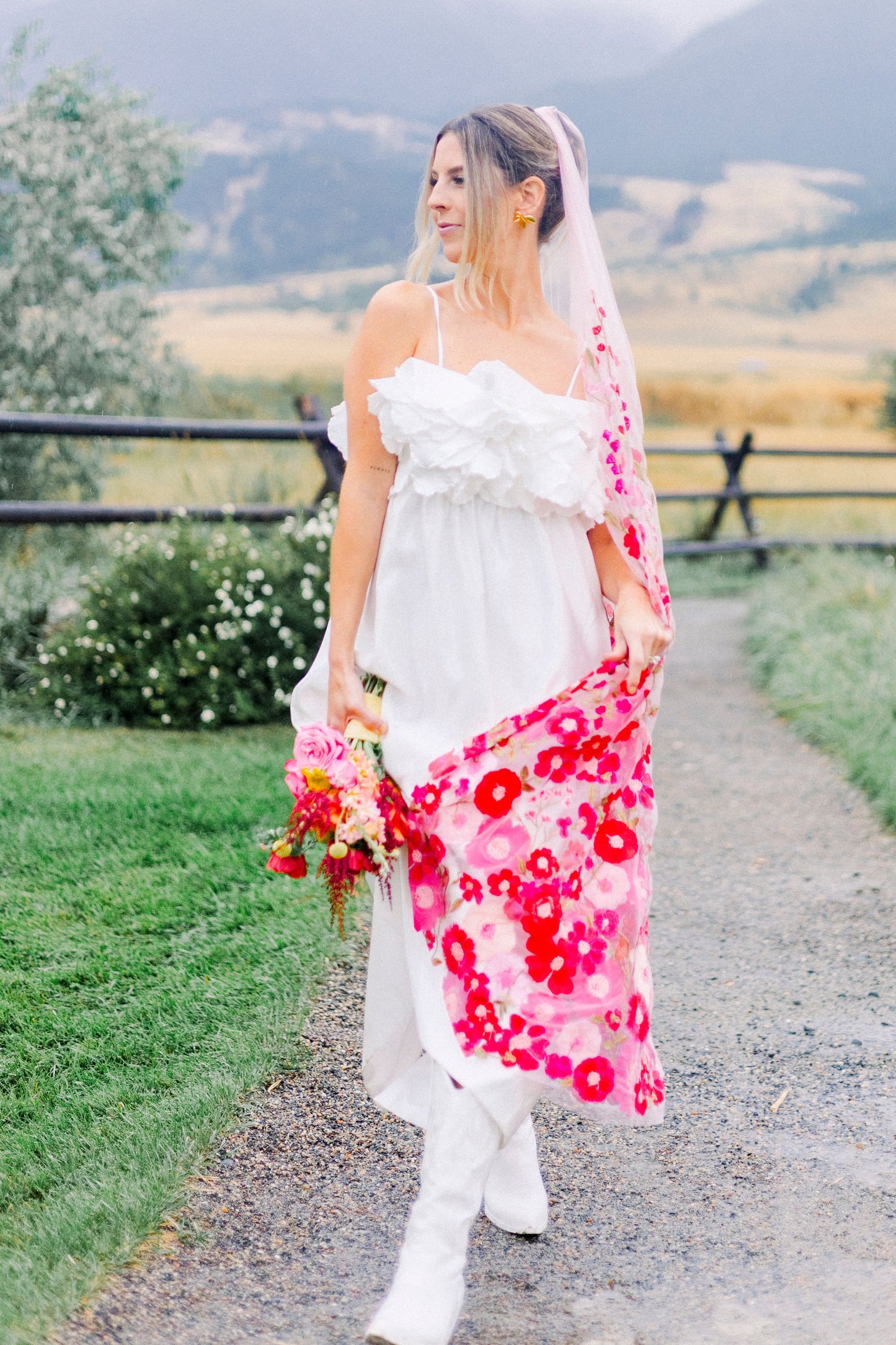 Flamingo Pink Veil